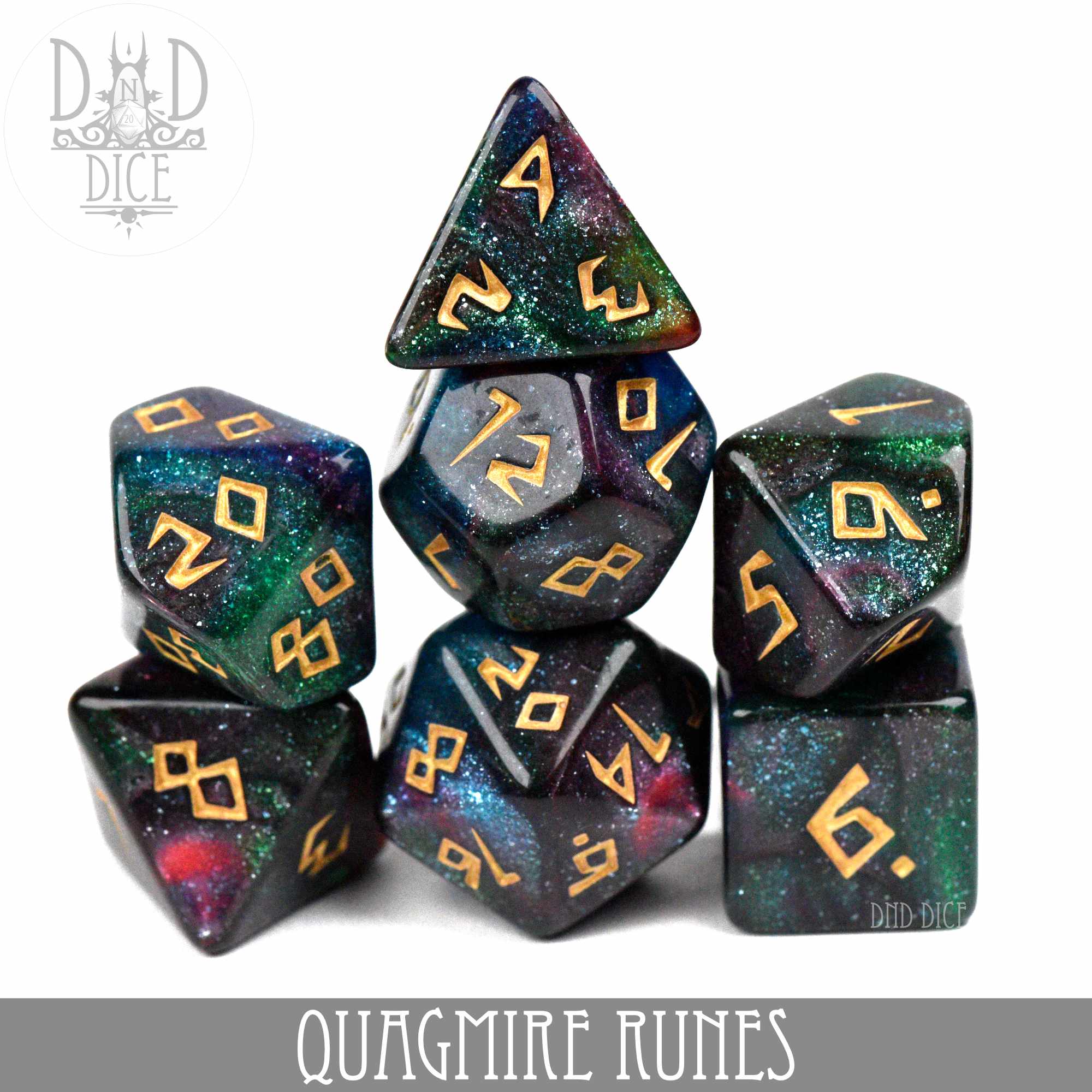 Quagmire Runes Dice Set - Bards & Cards