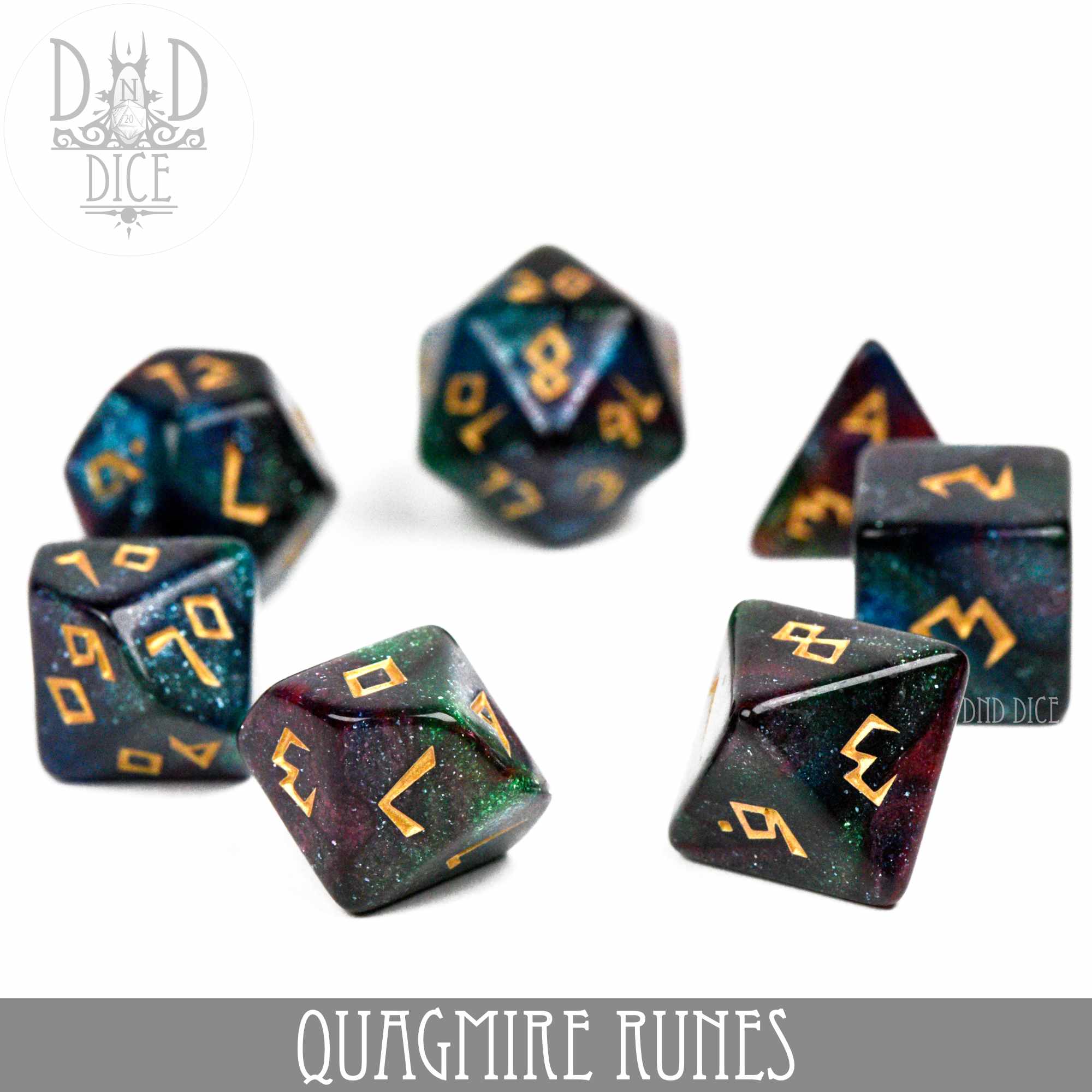 Quagmire Runes Dice Set - Bards & Cards