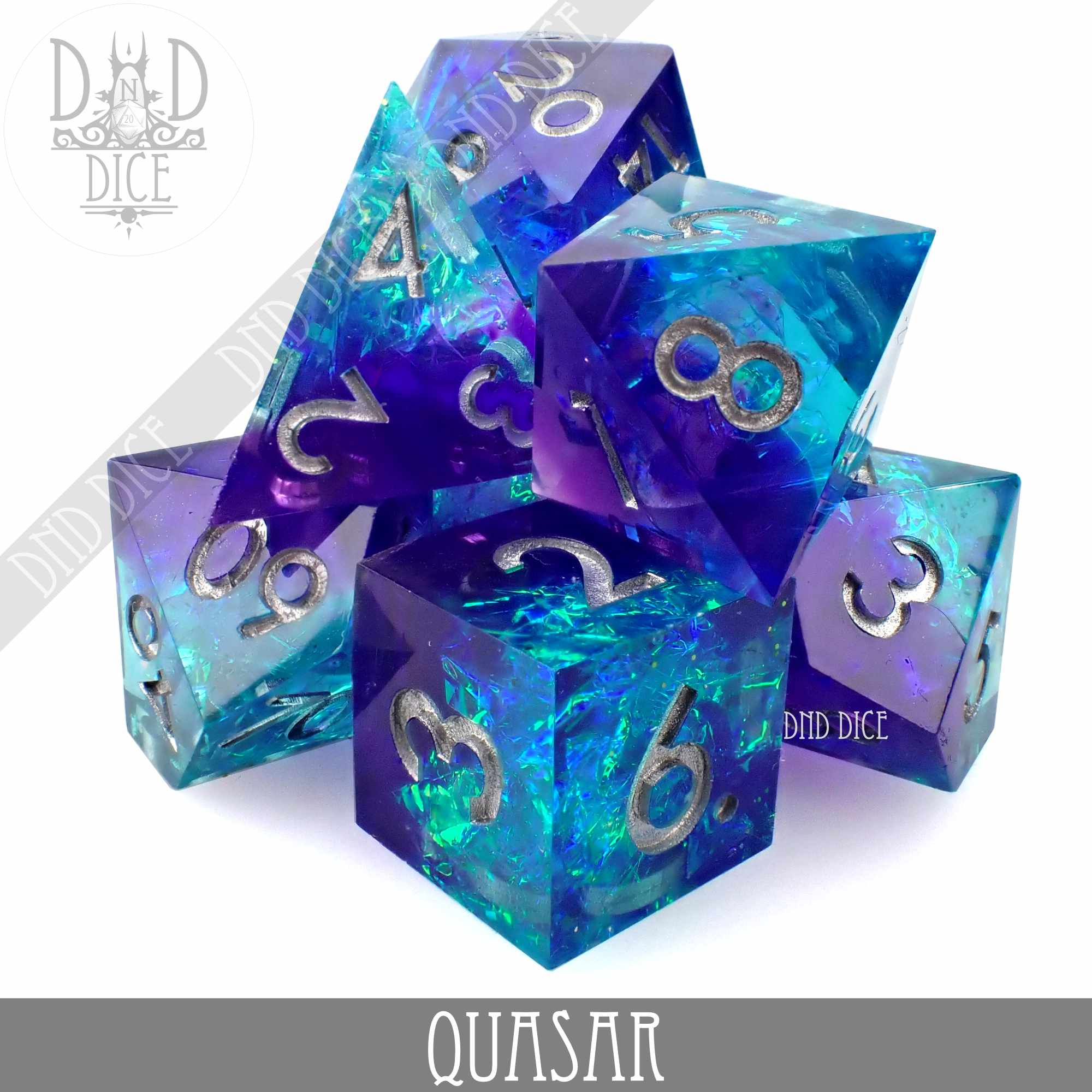 Quasar Handmade Dice Set - Bards & Cards