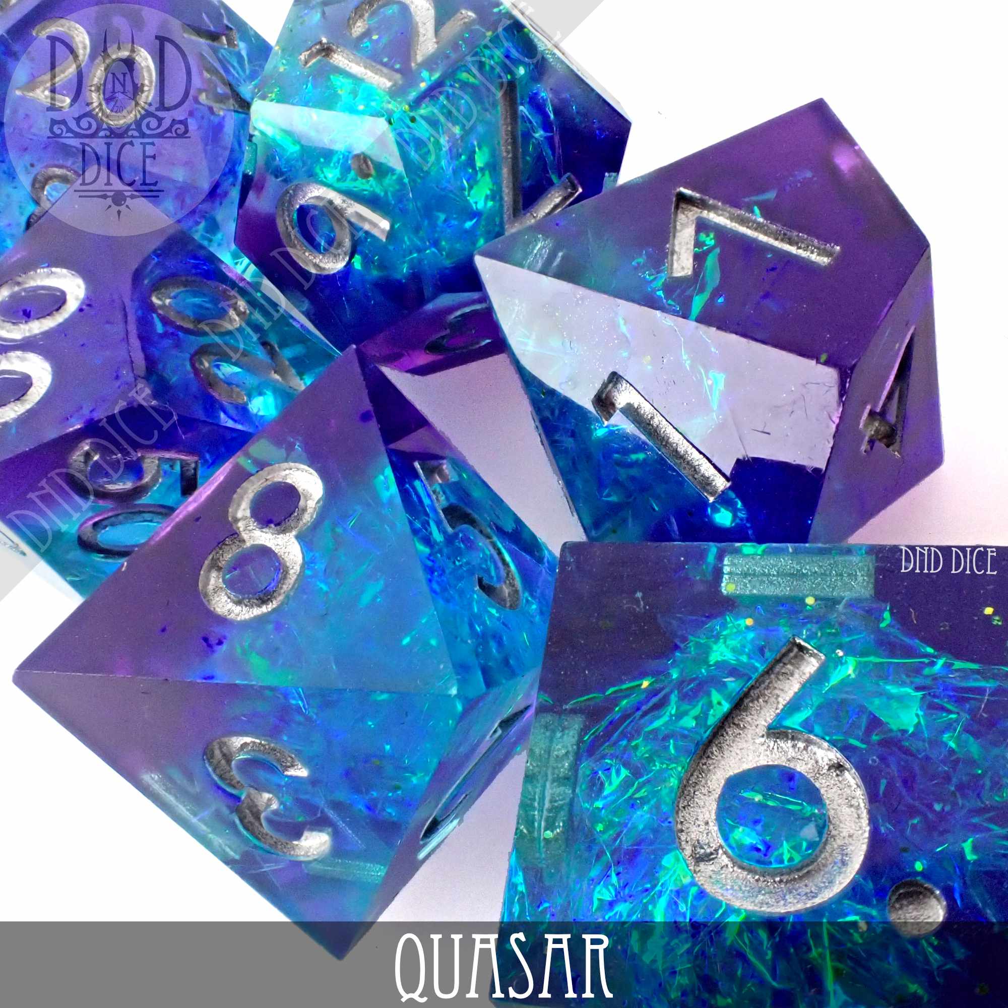 Quasar Handmade Dice Set - Bards & Cards