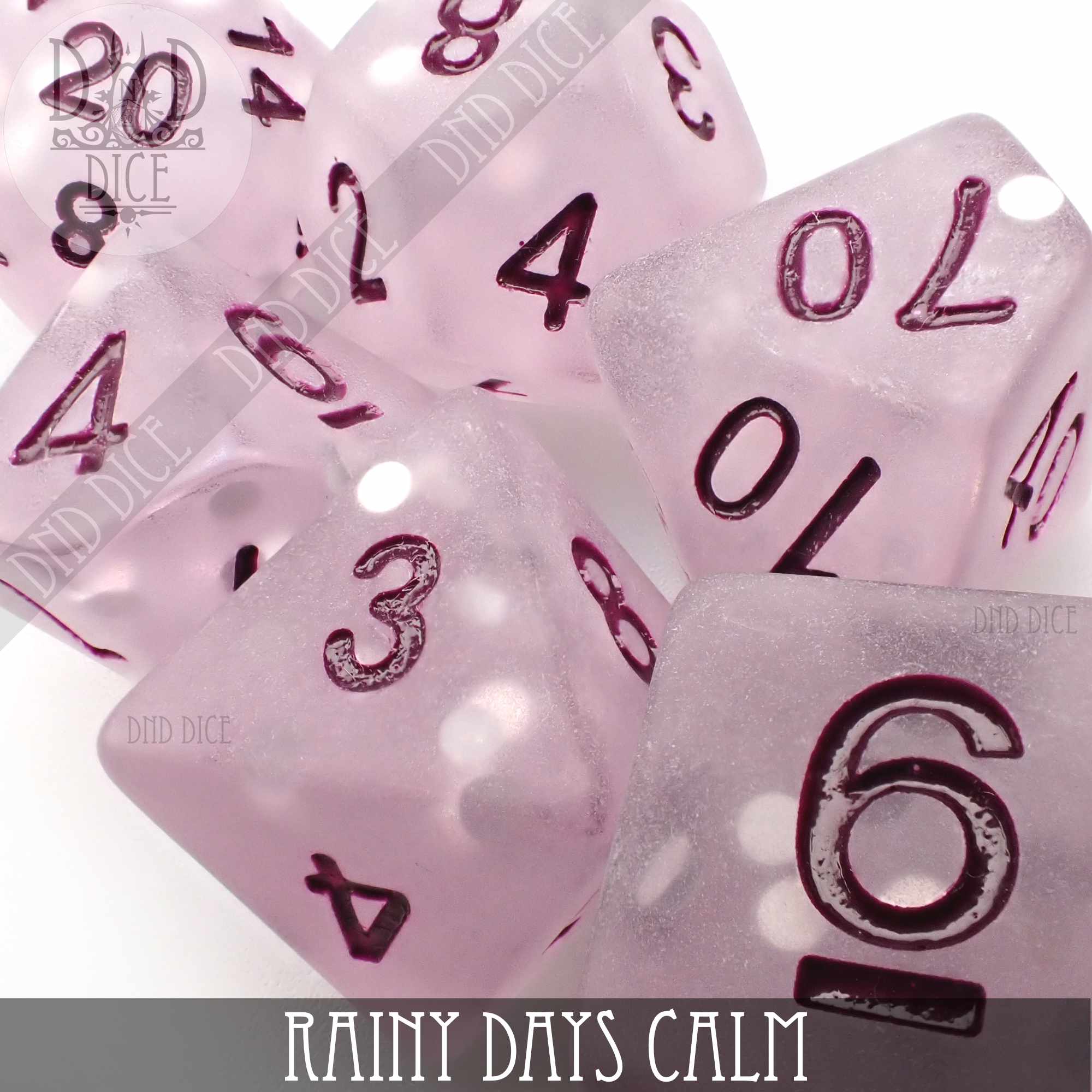 Rainy Days Calm Dice Set - Bards & Cards