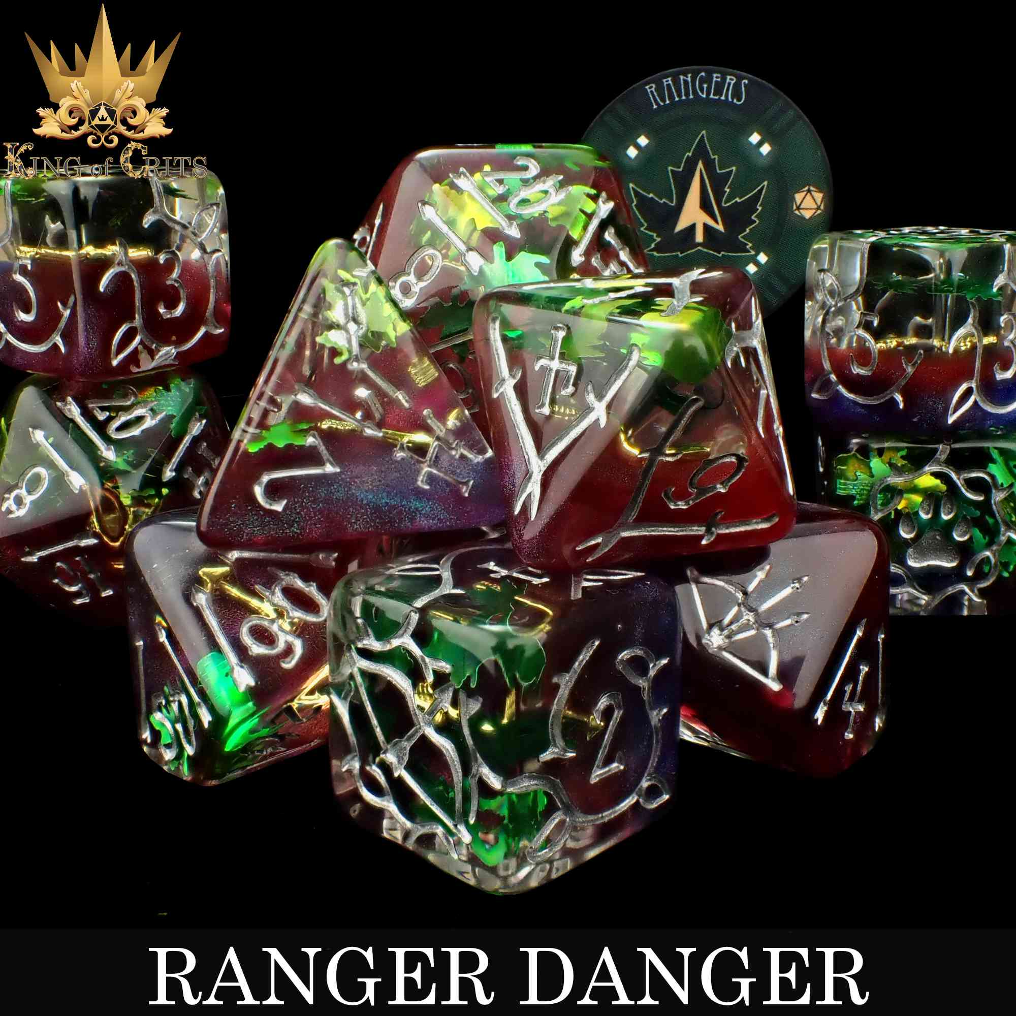 Ranger Danger 11 Dice Set - Bards & Cards