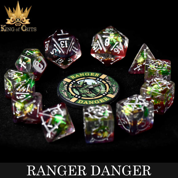 Ranger Danger 11 Dice Set - Bards & Cards