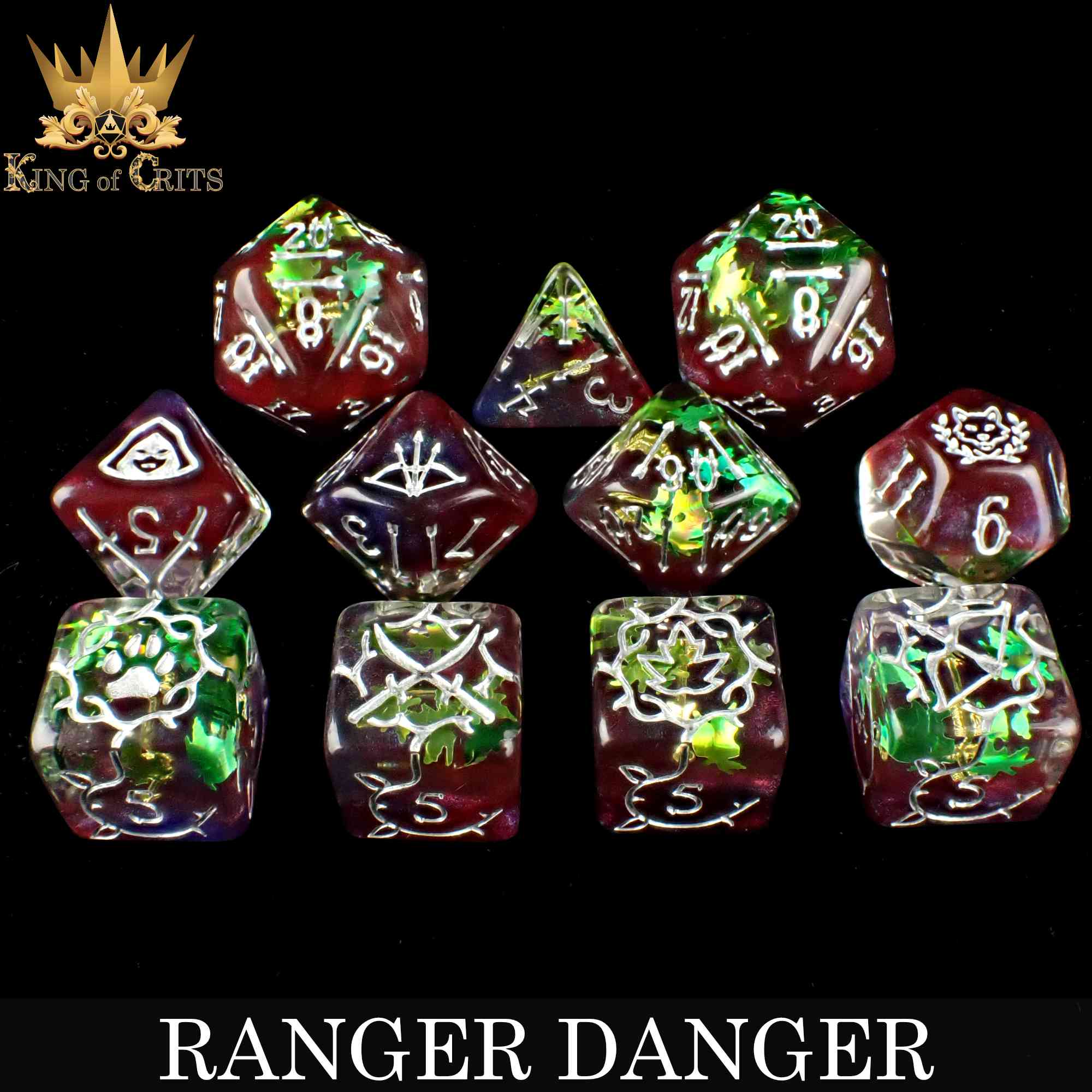 Ranger Danger 11 Dice Set - Bards & Cards