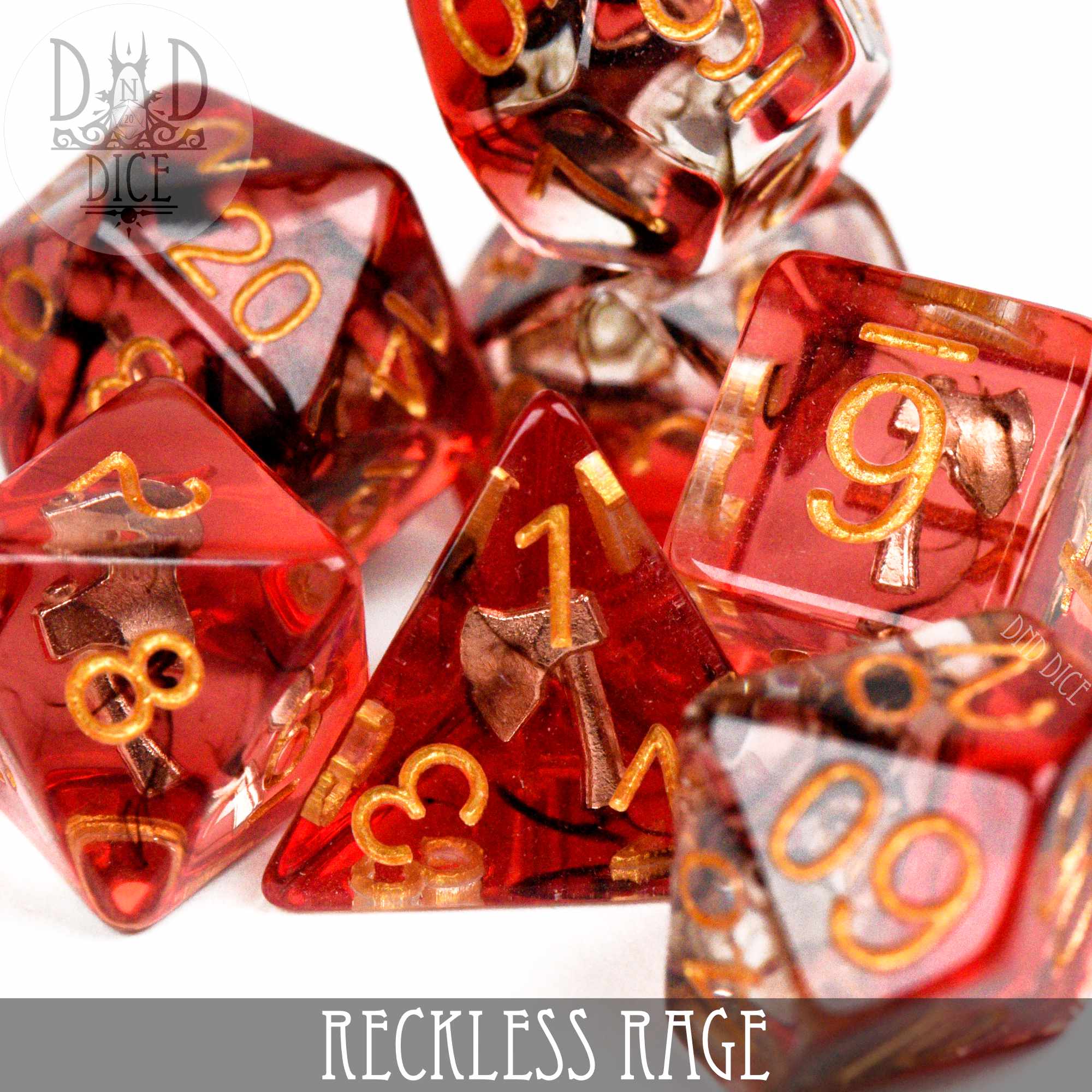 Reckless Rage Dice Set - Bards & Cards