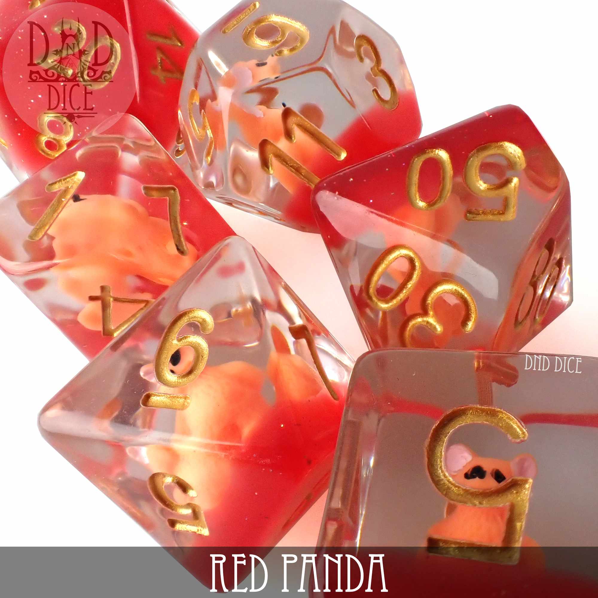 Red Panda Dice Set - Bards & Cards