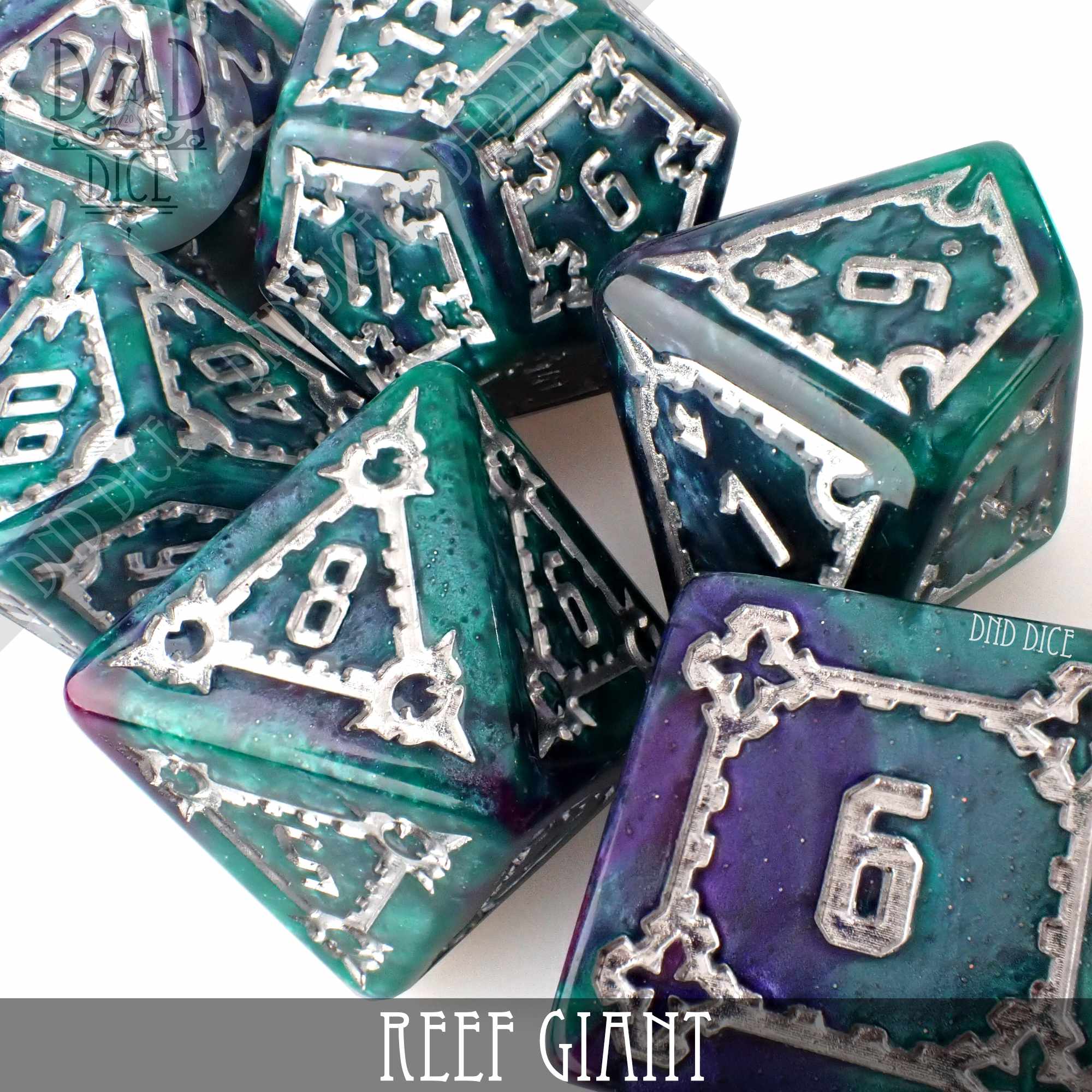 Reef Giant Dice Set (Oversized) - Bards & Cards