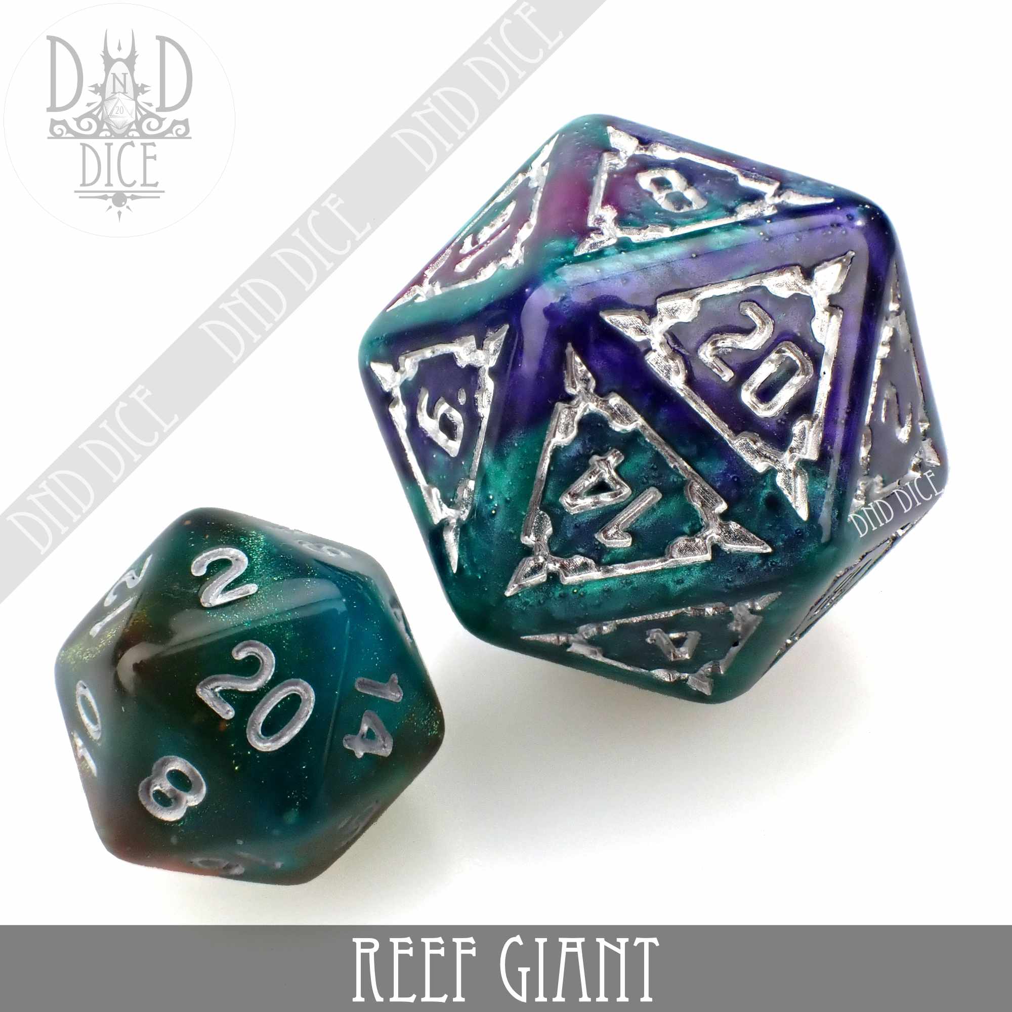 Reef Giant Dice Set (Oversized) - Bards & Cards