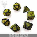 Road Sign Danger Dice Set - Bards & Cards