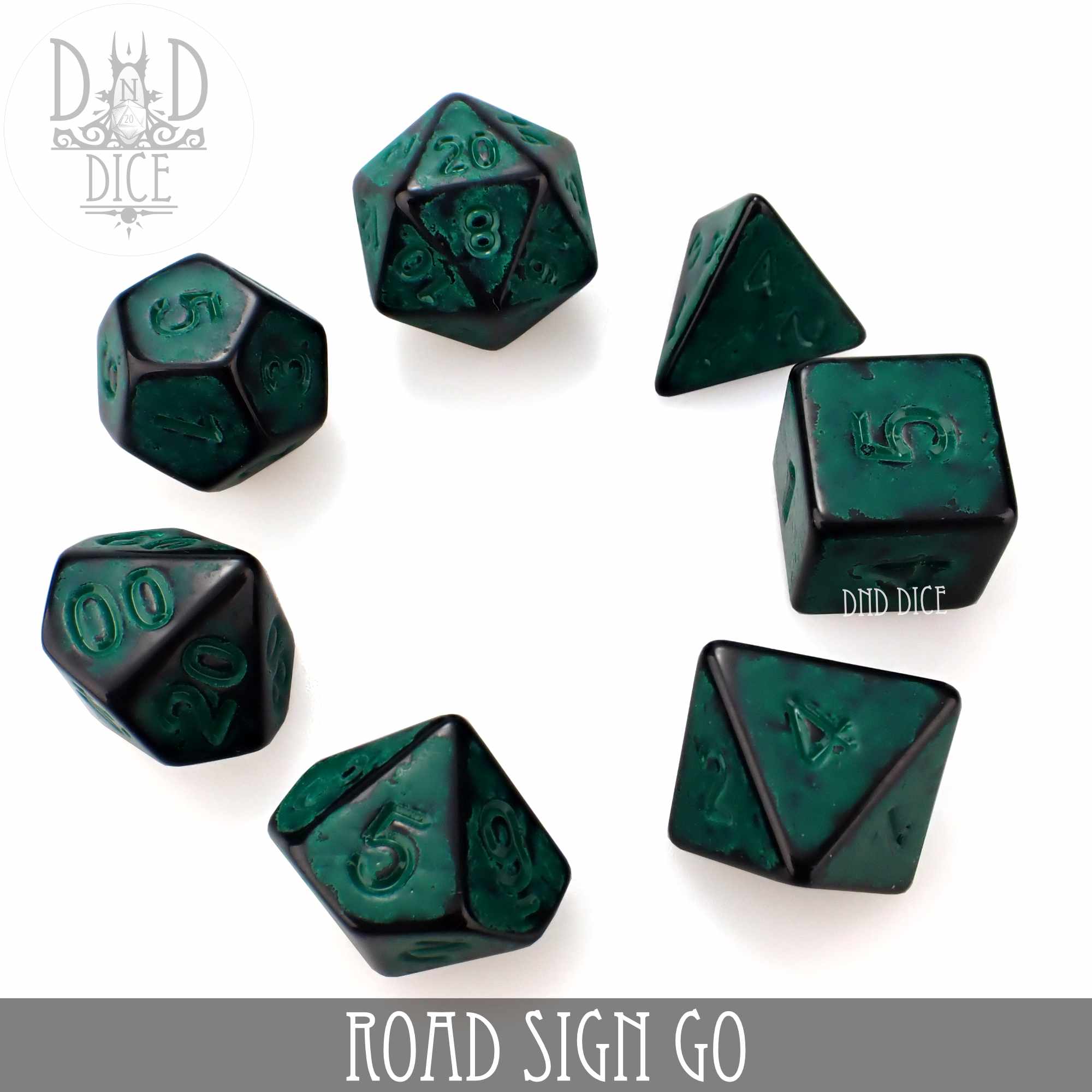 Road Sign Go Dice Set - Bards & Cards