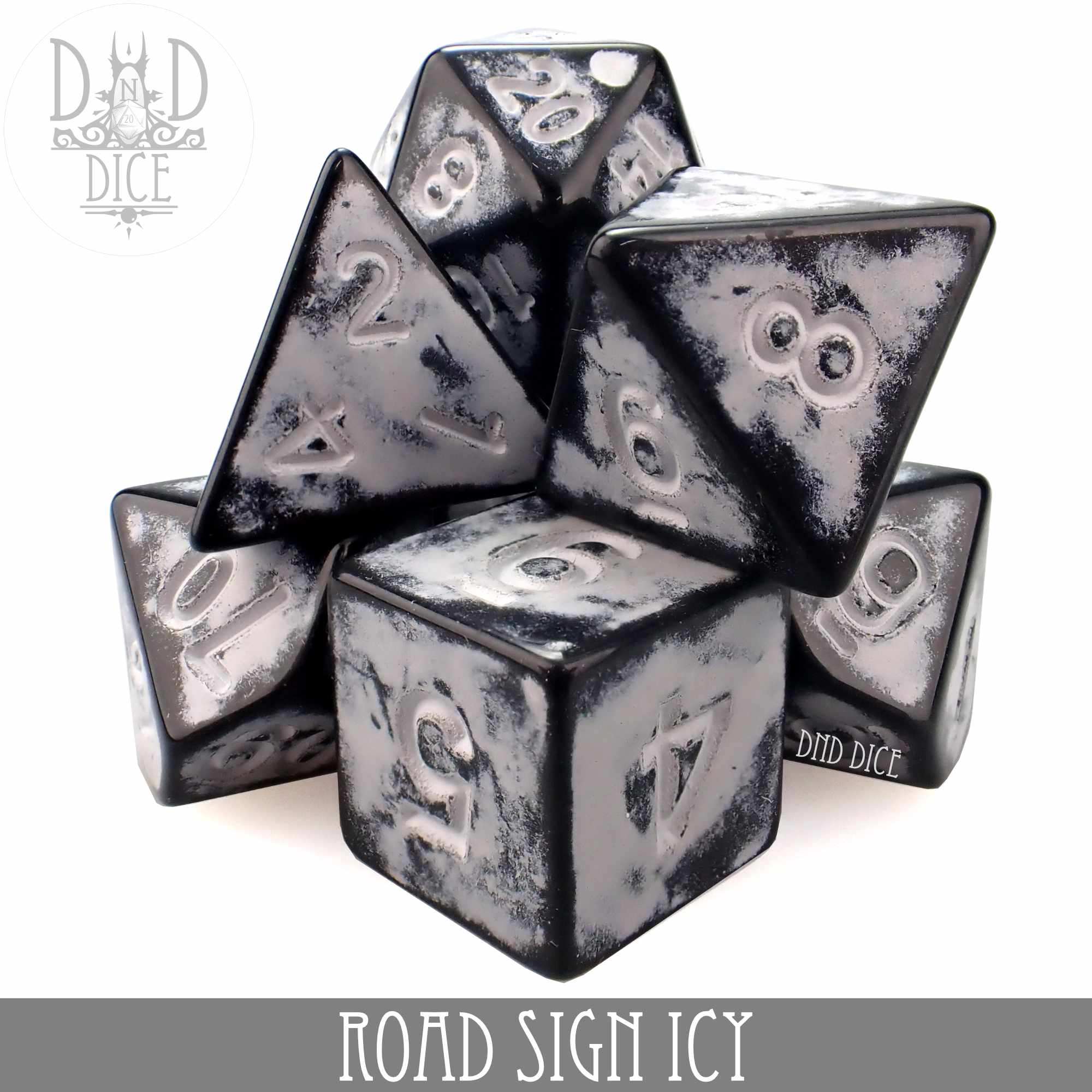 Road Sign Icy Dice Set - Bards & Cards