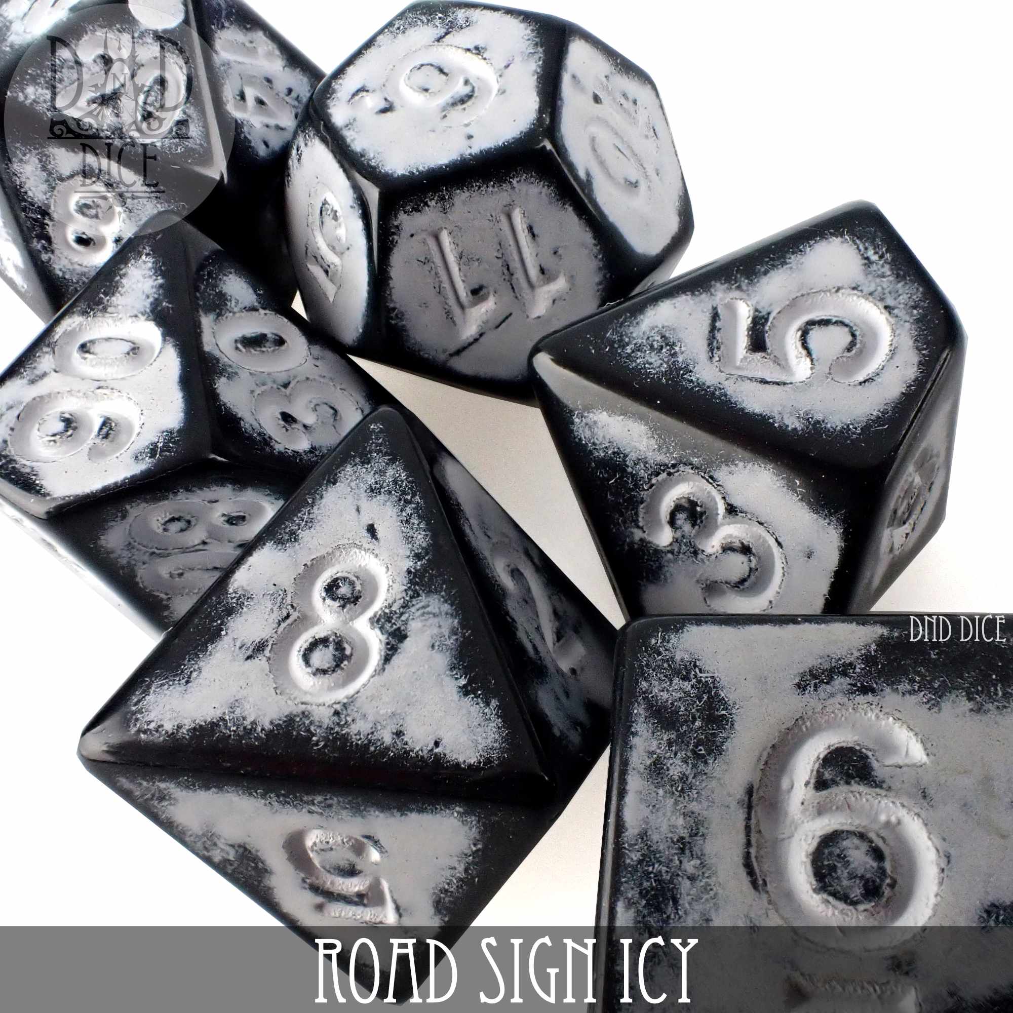 Road Sign Icy Dice Set - Bards & Cards