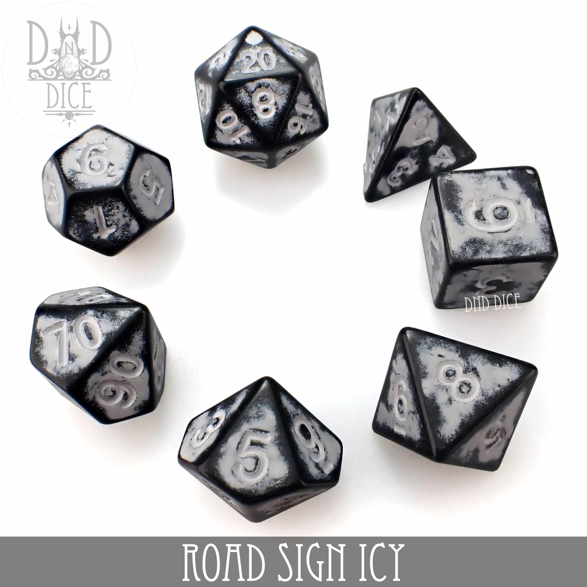 Road Sign Icy Dice Set - Bards & Cards