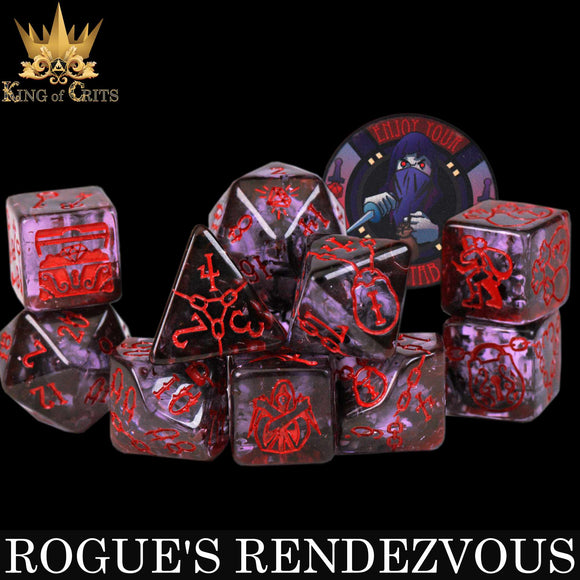 Rogue's Rendezvous 11 Dice Set - Bards & Cards