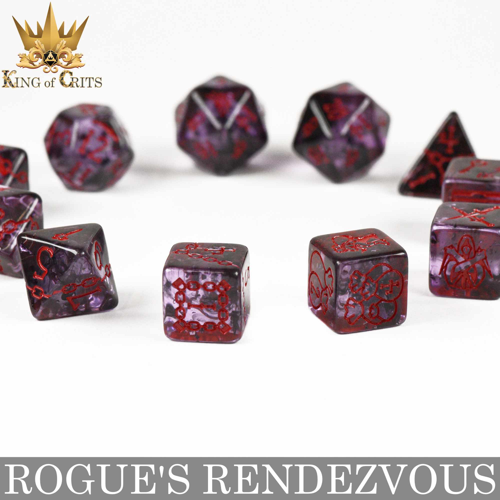 Rogue's Rendezvous 11 Dice Set - Bards & Cards