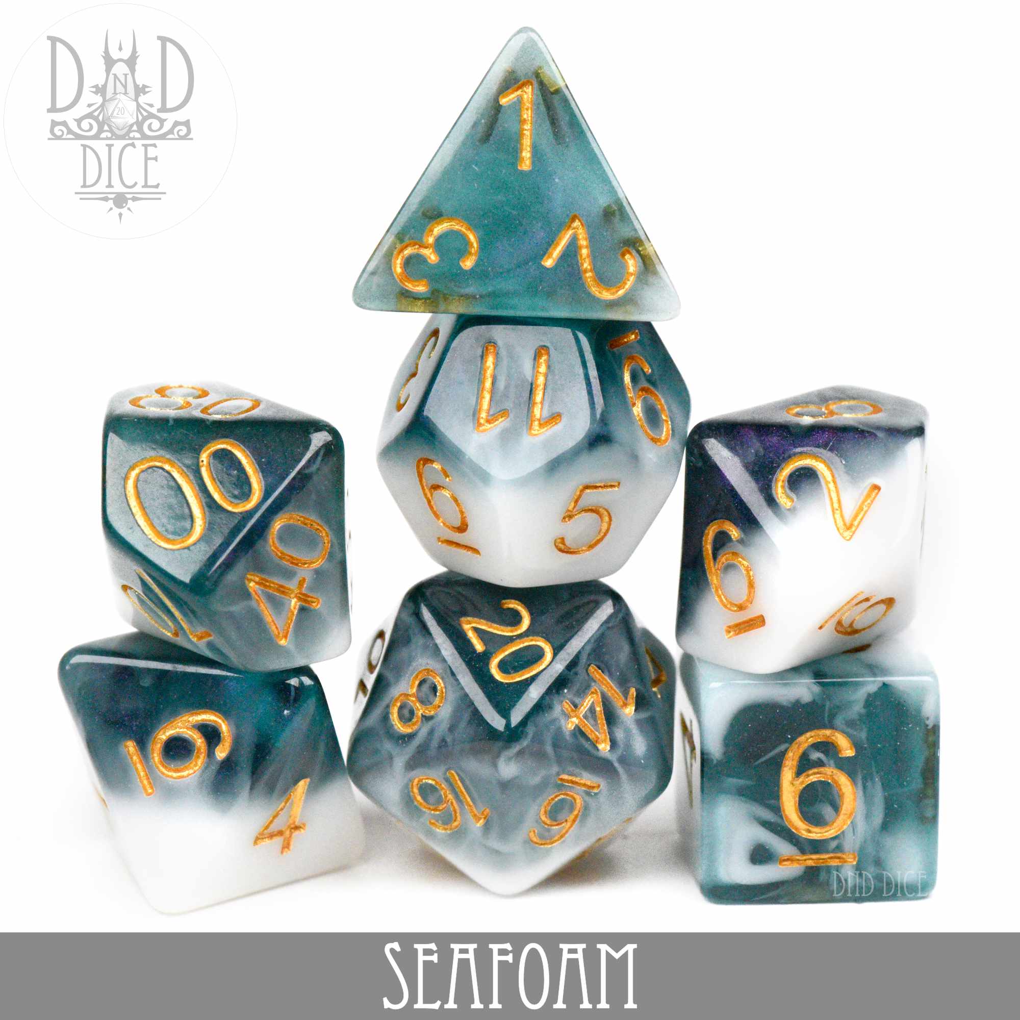 Seafoam Dice Set - Bards & Cards