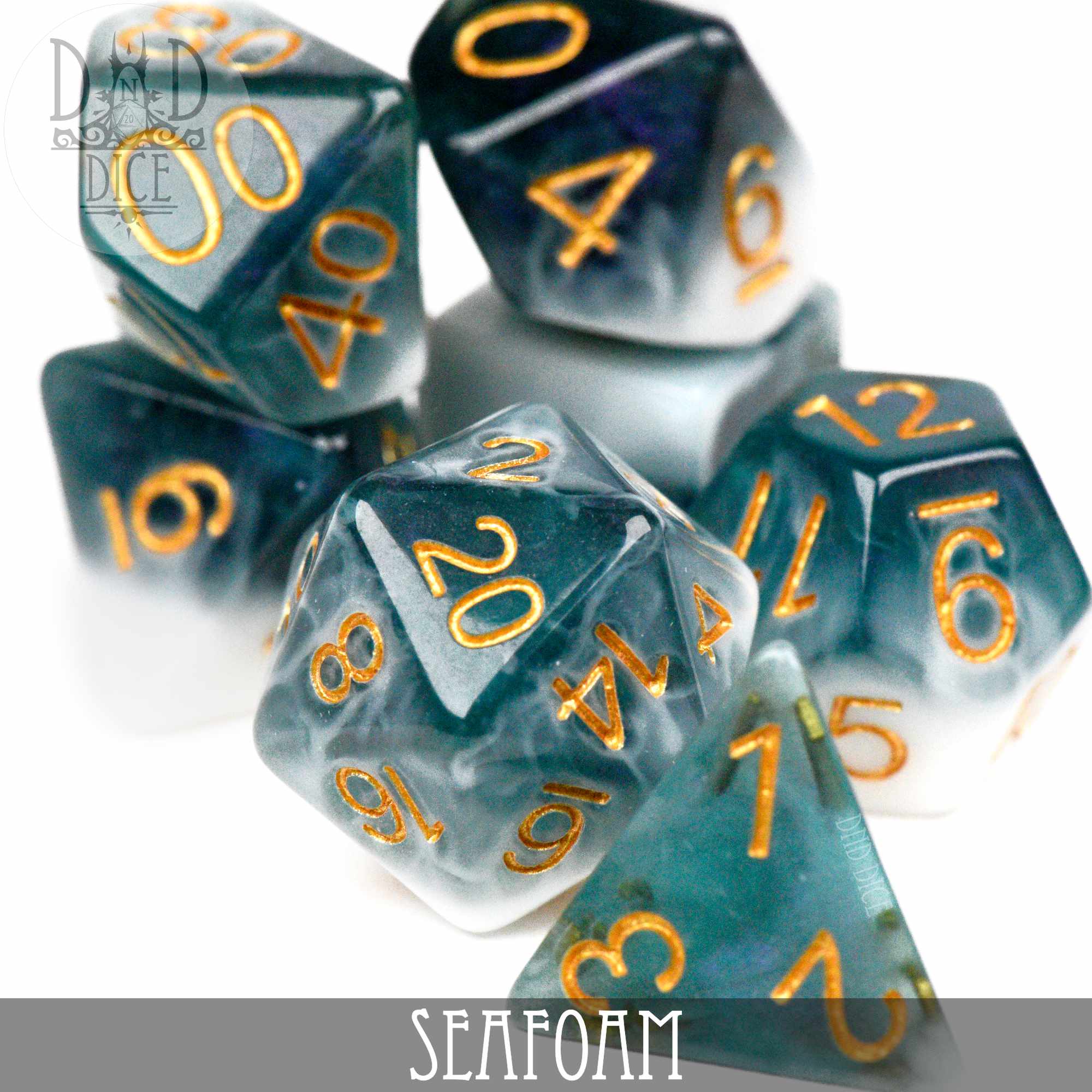 Seafoam Dice Set - Bards & Cards