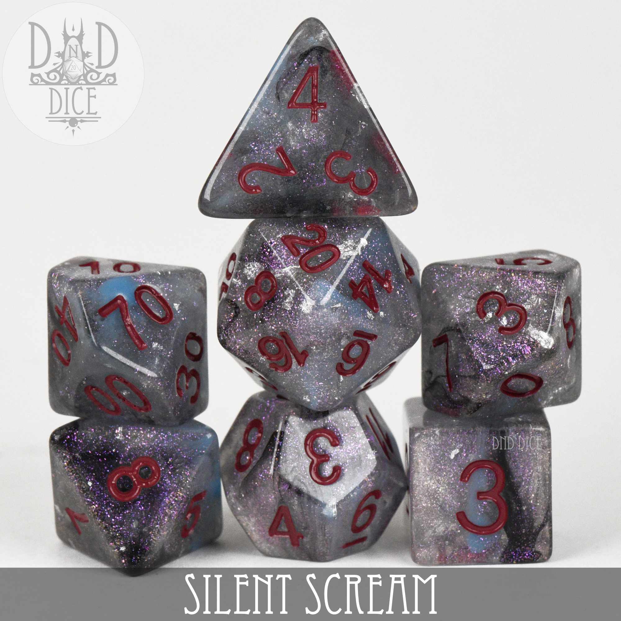 Silent Scream Dice Set - Bards & Cards