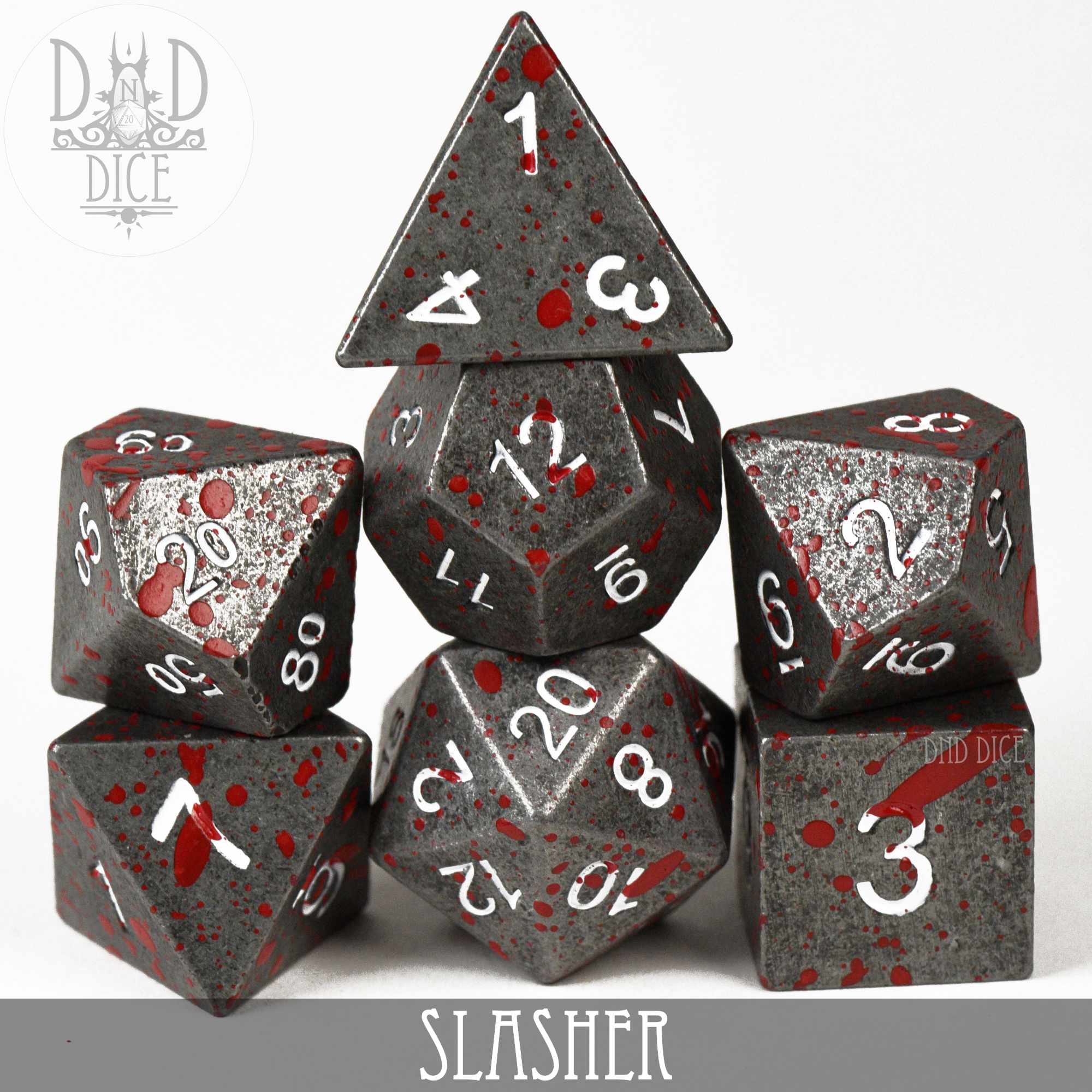 Slasher Metal Dice Set - Bards & Cards