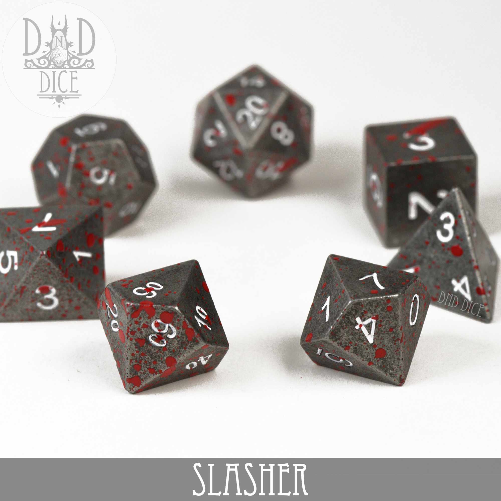 Slasher Metal Dice Set - Bards & Cards