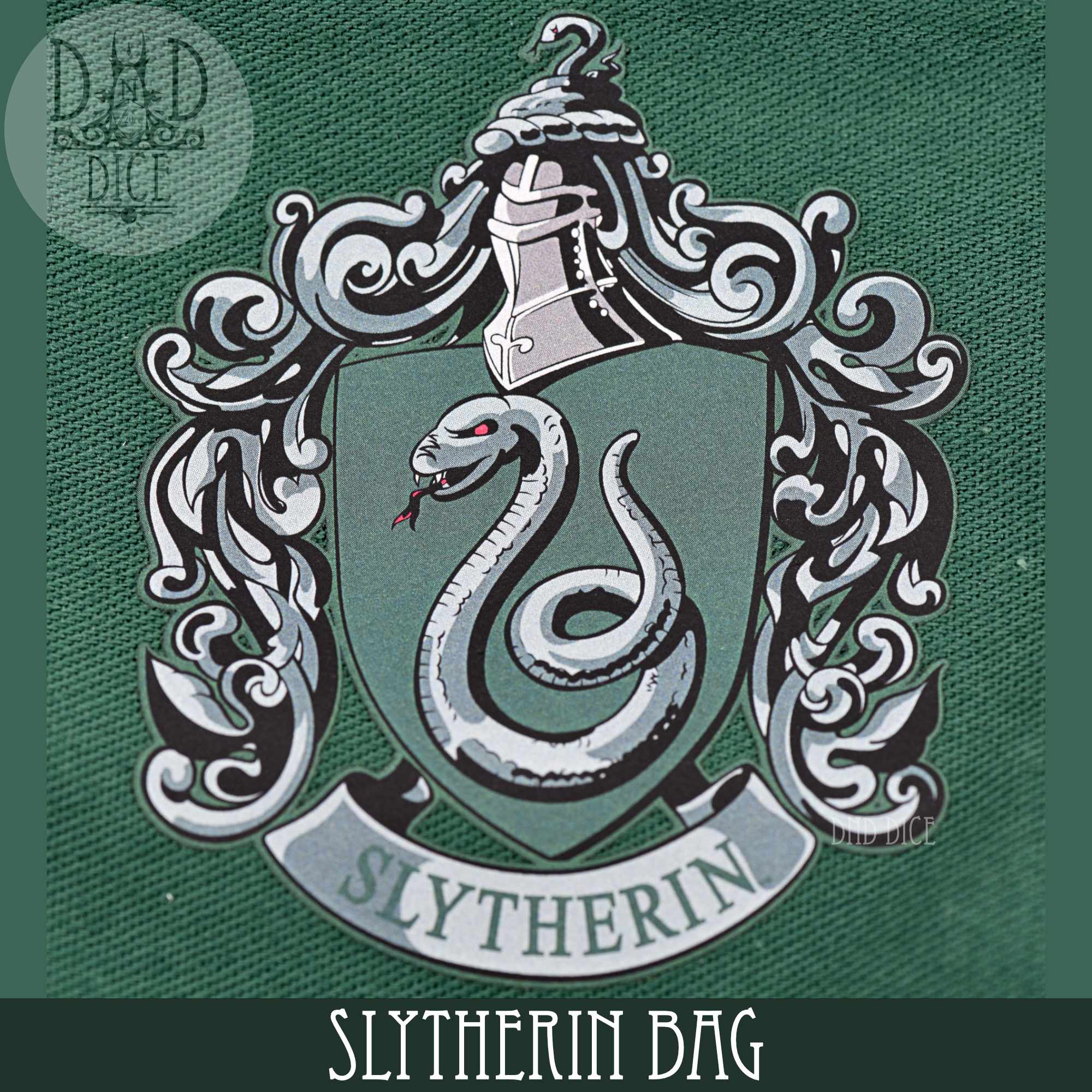 Harry Potter - Slytherin Dice Bag & 5D6 - Bards & Cards