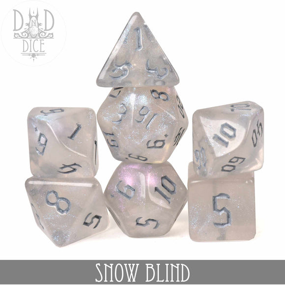 Snow Blind Dice Set - Bards & Cards