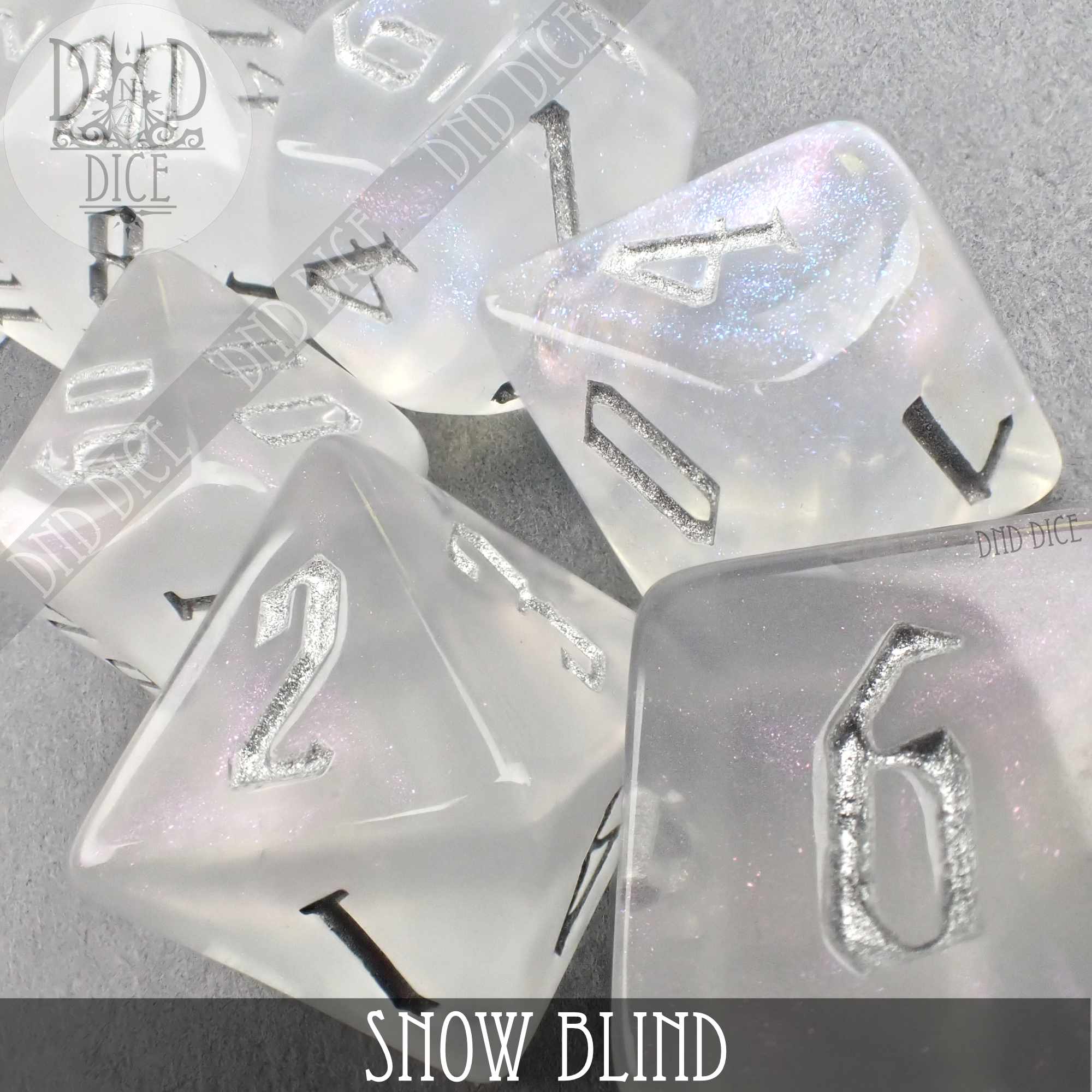 Snow Blind Dice Set - Bards & Cards