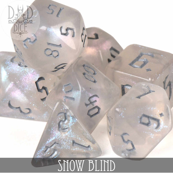 Snow Blind Dice Set - Bards & Cards