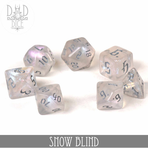 Snow Blind Dice Set - Bards & Cards