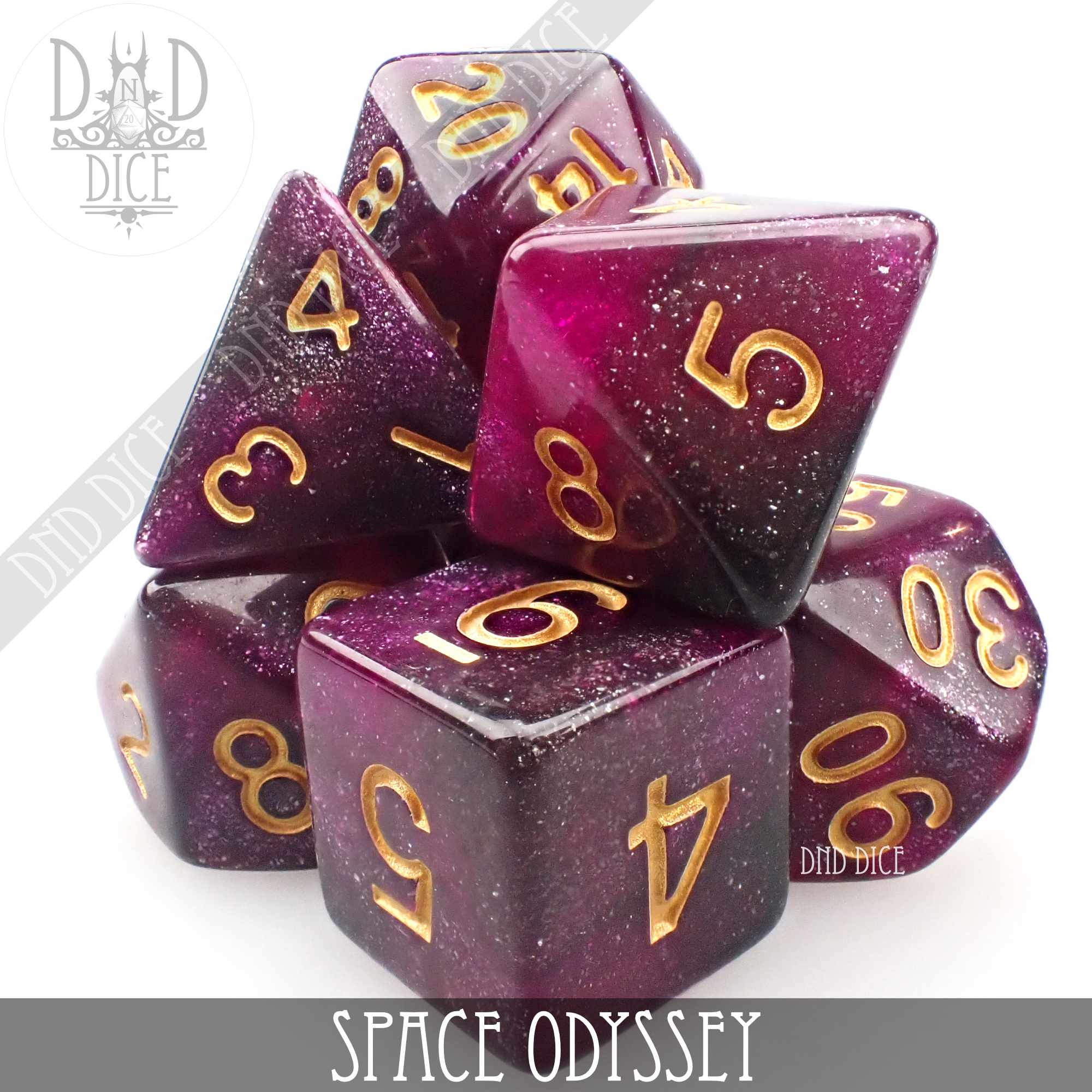 Space Odyssey Galaxy Dice Set - Bards & Cards