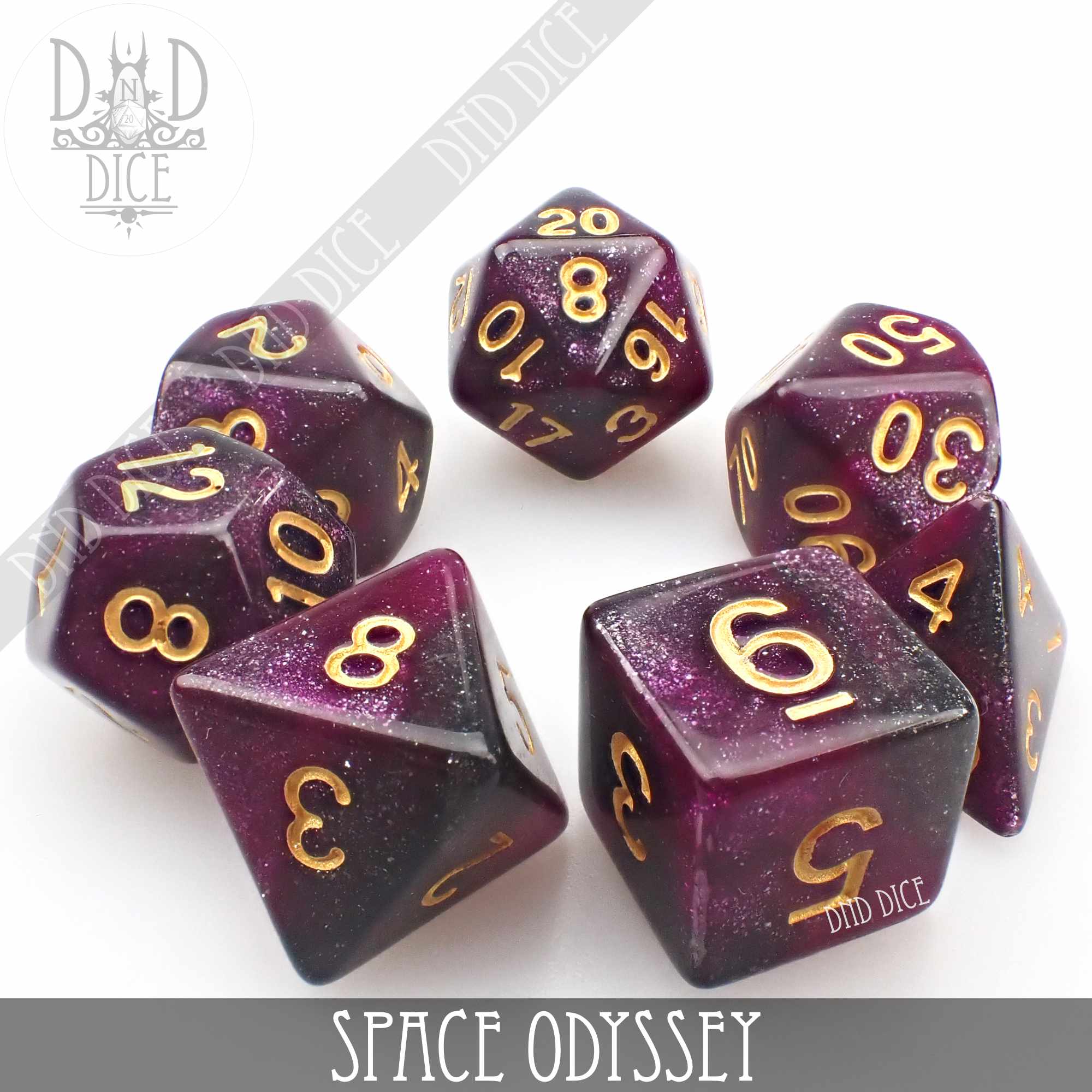 Space Odyssey Galaxy Dice Set - Bards & Cards