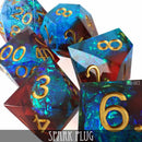 Spark Plug Handmade Dice Set - Bards & Cards