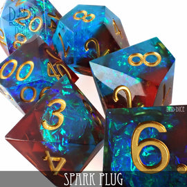Spark Plug Handmade Dice Set - Bards & Cards