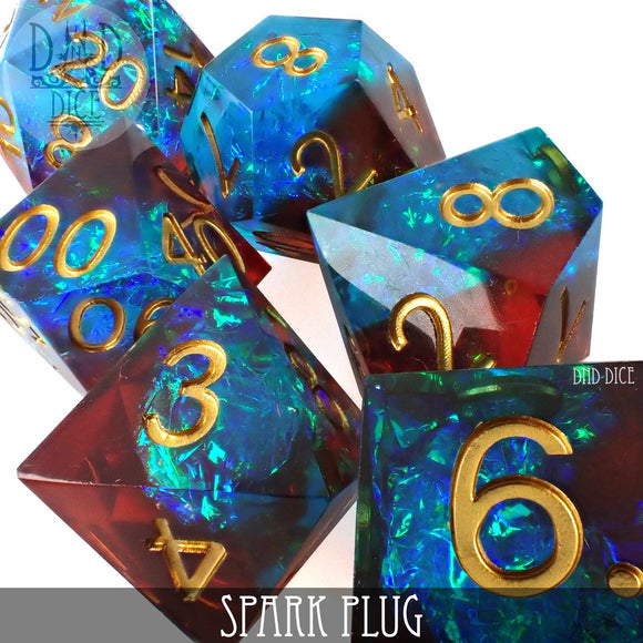 Spark Plug Handmade Dice Set - Bards & Cards