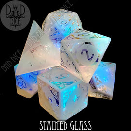Stained Glass Frosted Dice Set (Gift Box) - Bards & Cards
