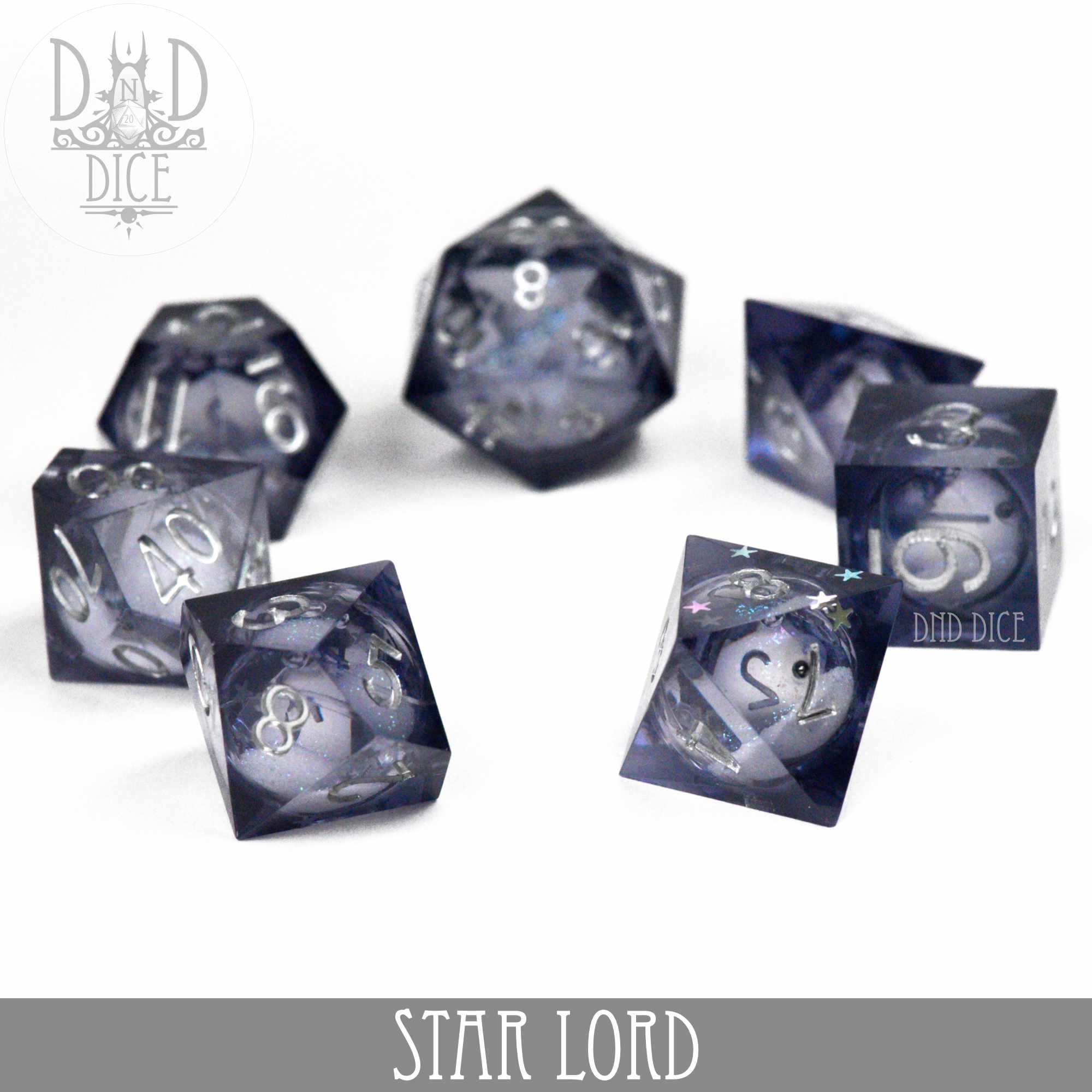 Star Lord Liquid Core Dice Set - Bards & Cards