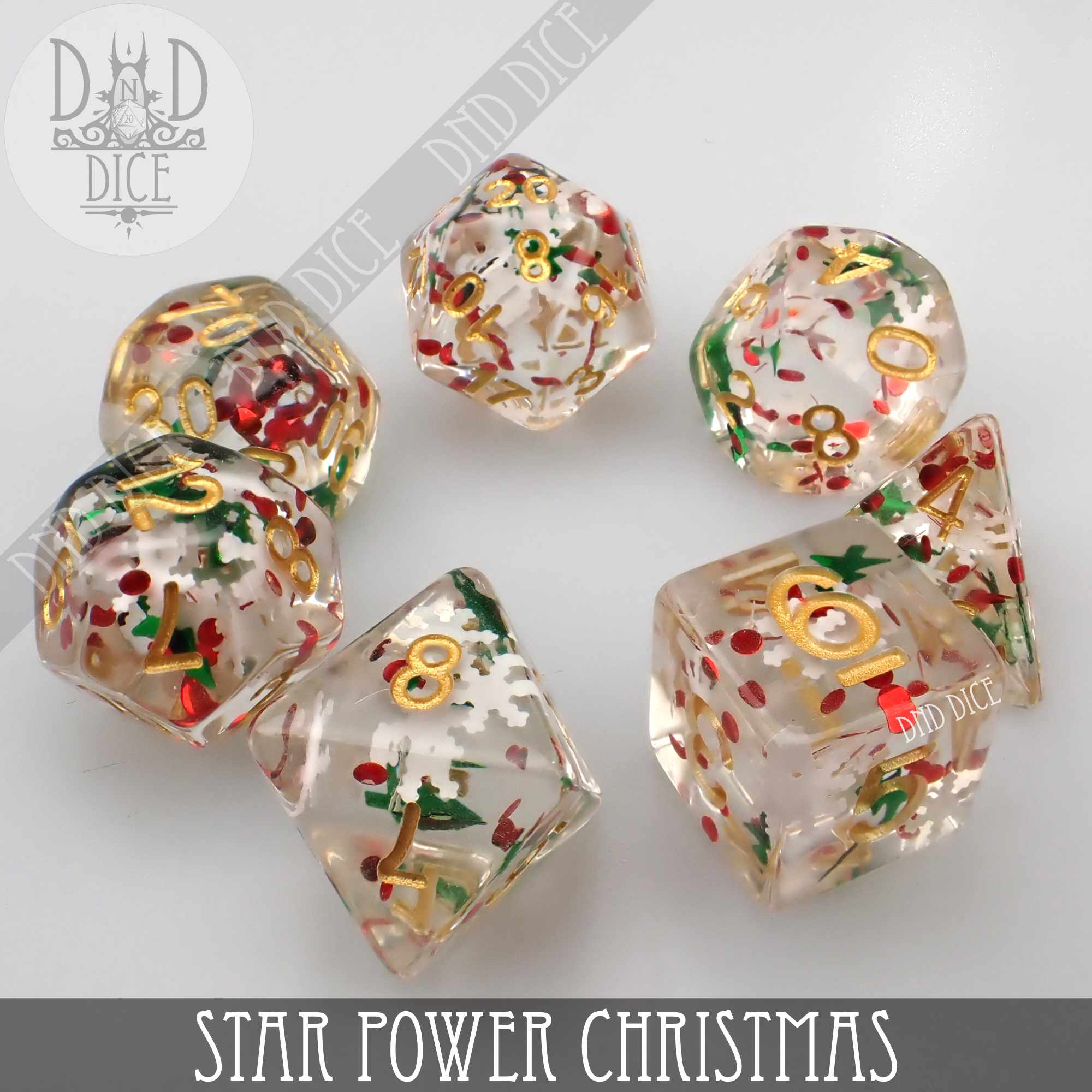 Star Power Christmas Dice Set - Bards & Cards