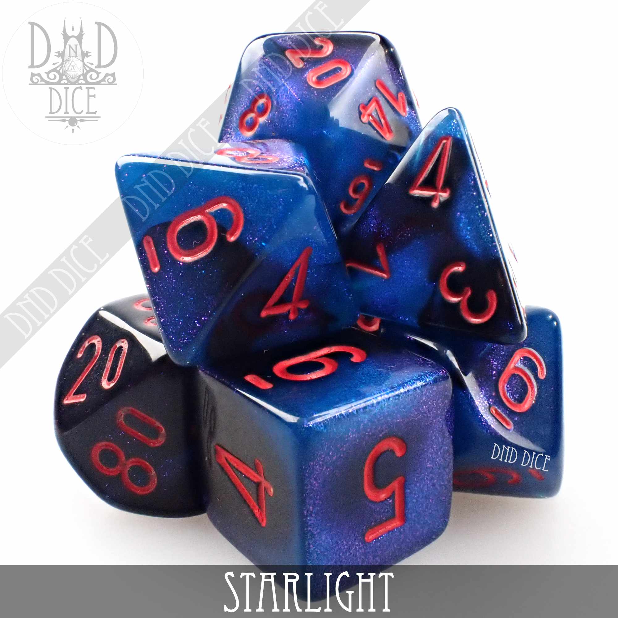 Gemini Starlight Dice Set - Bards & Cards