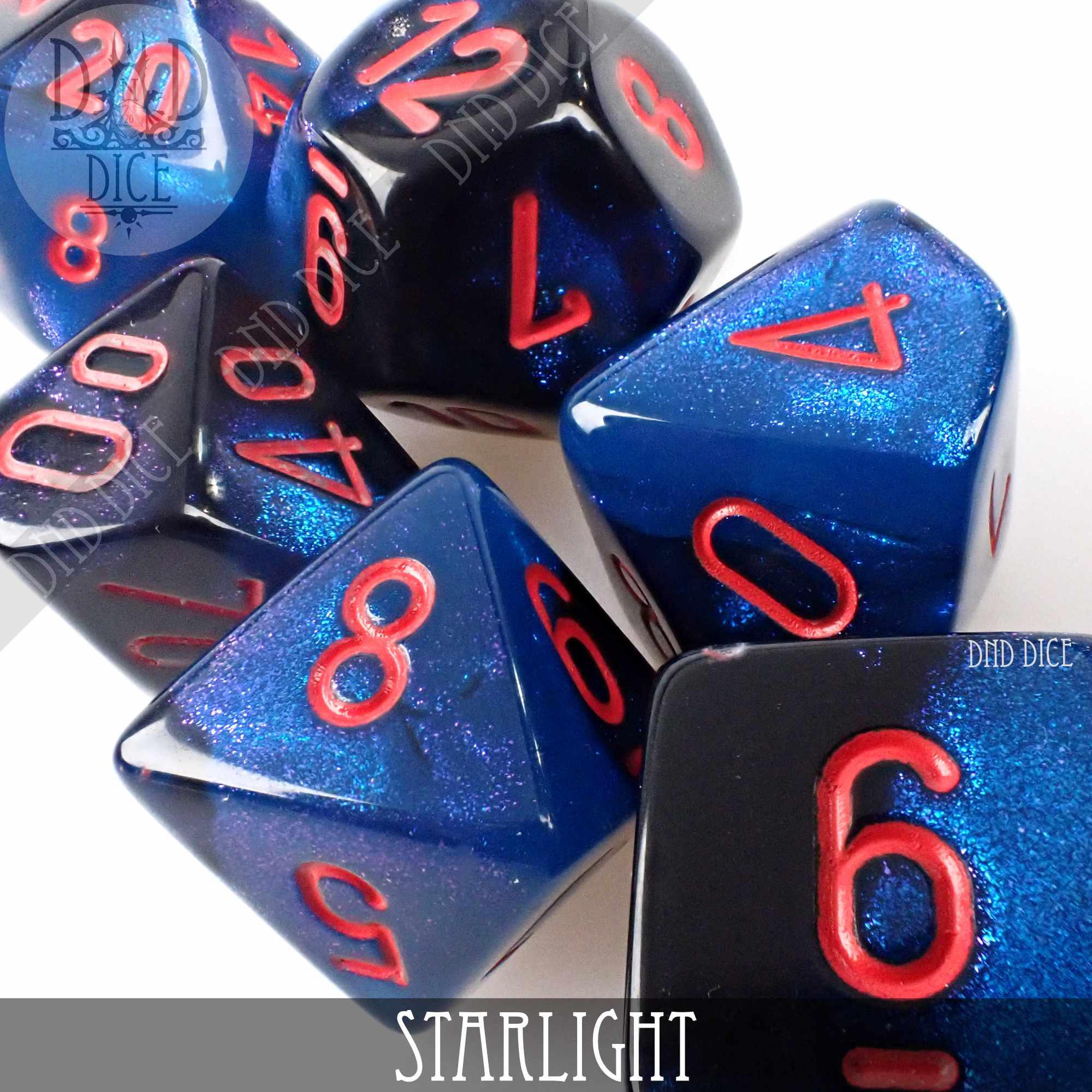 Gemini Starlight Dice Set - Bards & Cards