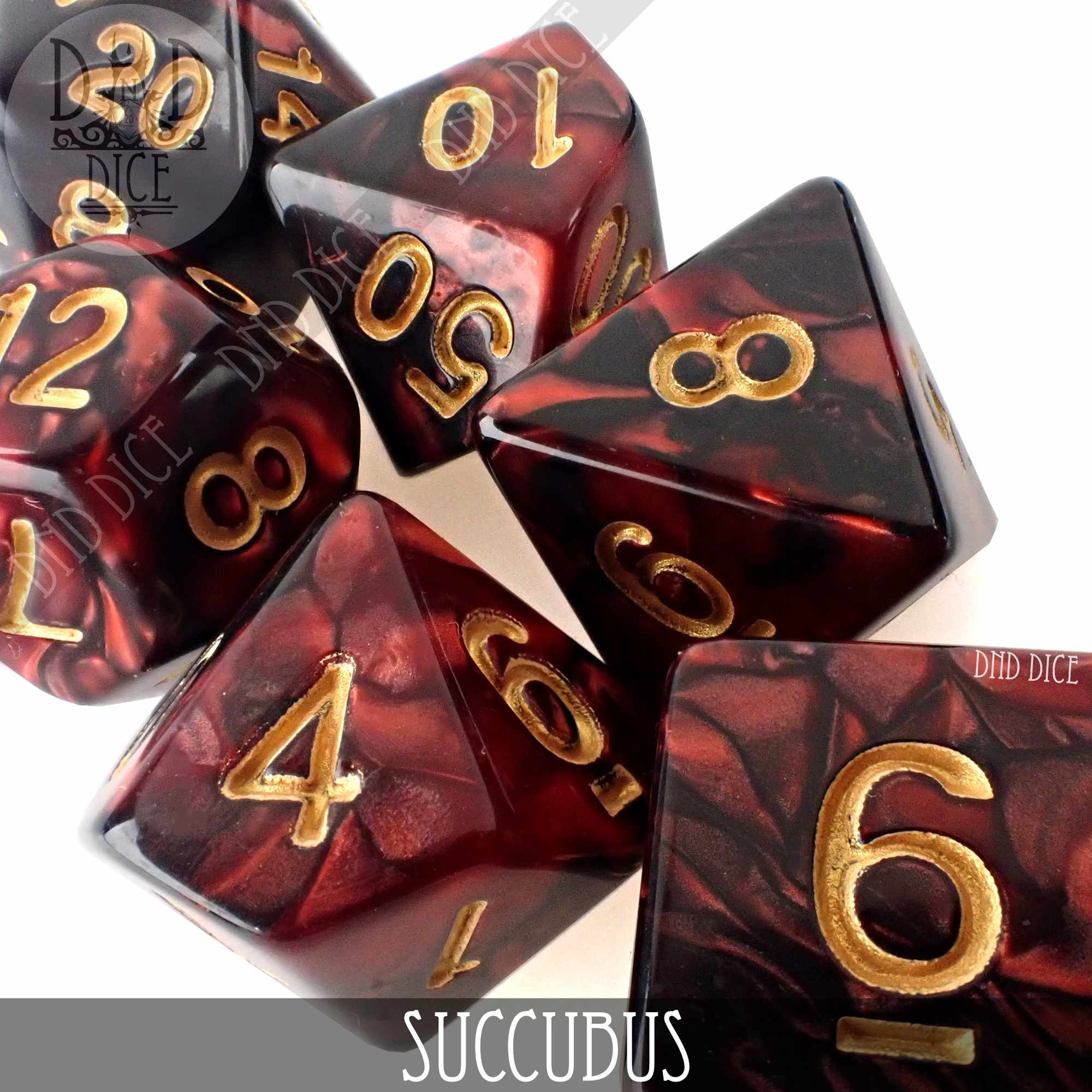 Succubus 7 or 11 Dice Set - Bards & Cards