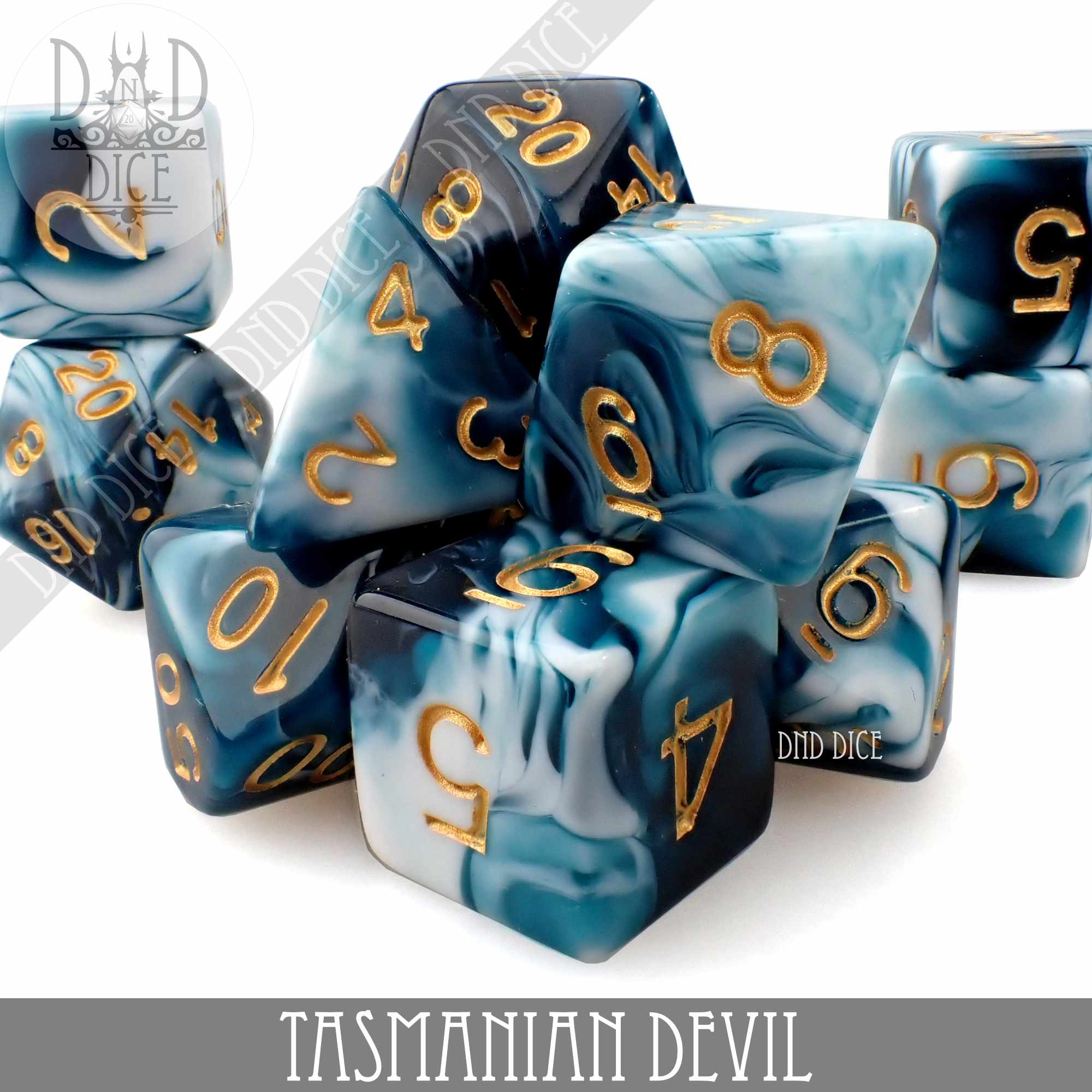 Tasmanian Devil 7 or 11 Dice Set - Bards & Cards