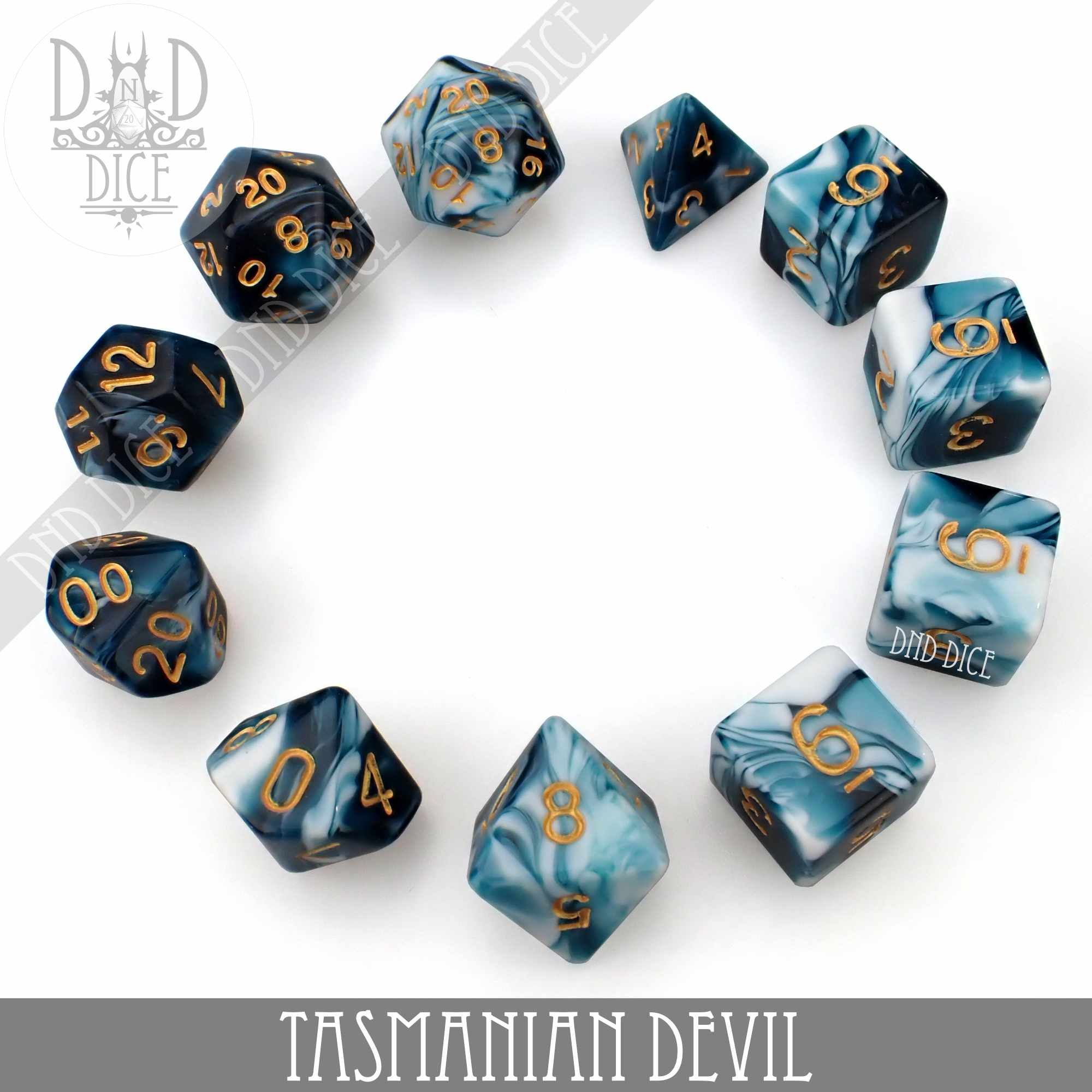 Tasmanian Devil 7 or 11 Dice Set - Bards & Cards