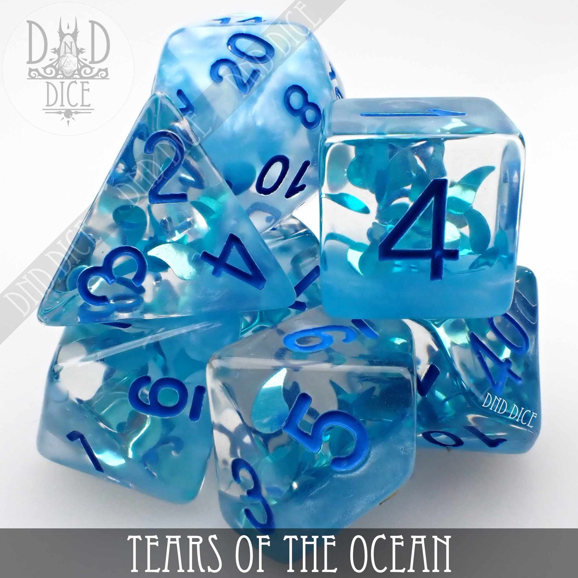 Tears of the Ocean Dice Set - Bards & Cards