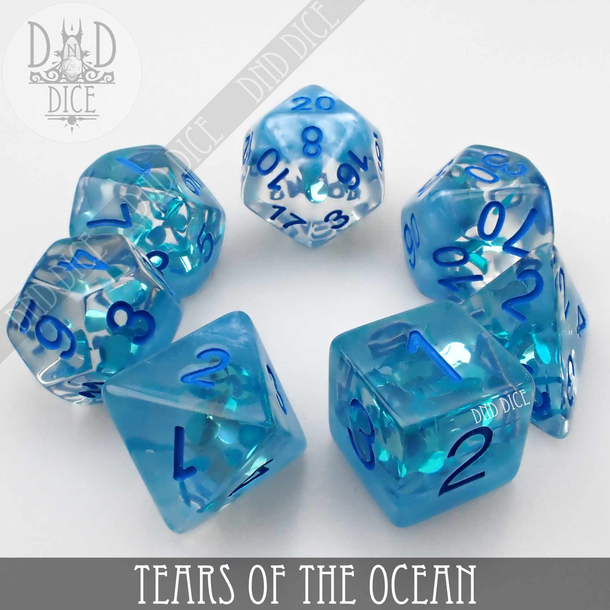 Tears of the Ocean Dice Set - Bards & Cards
