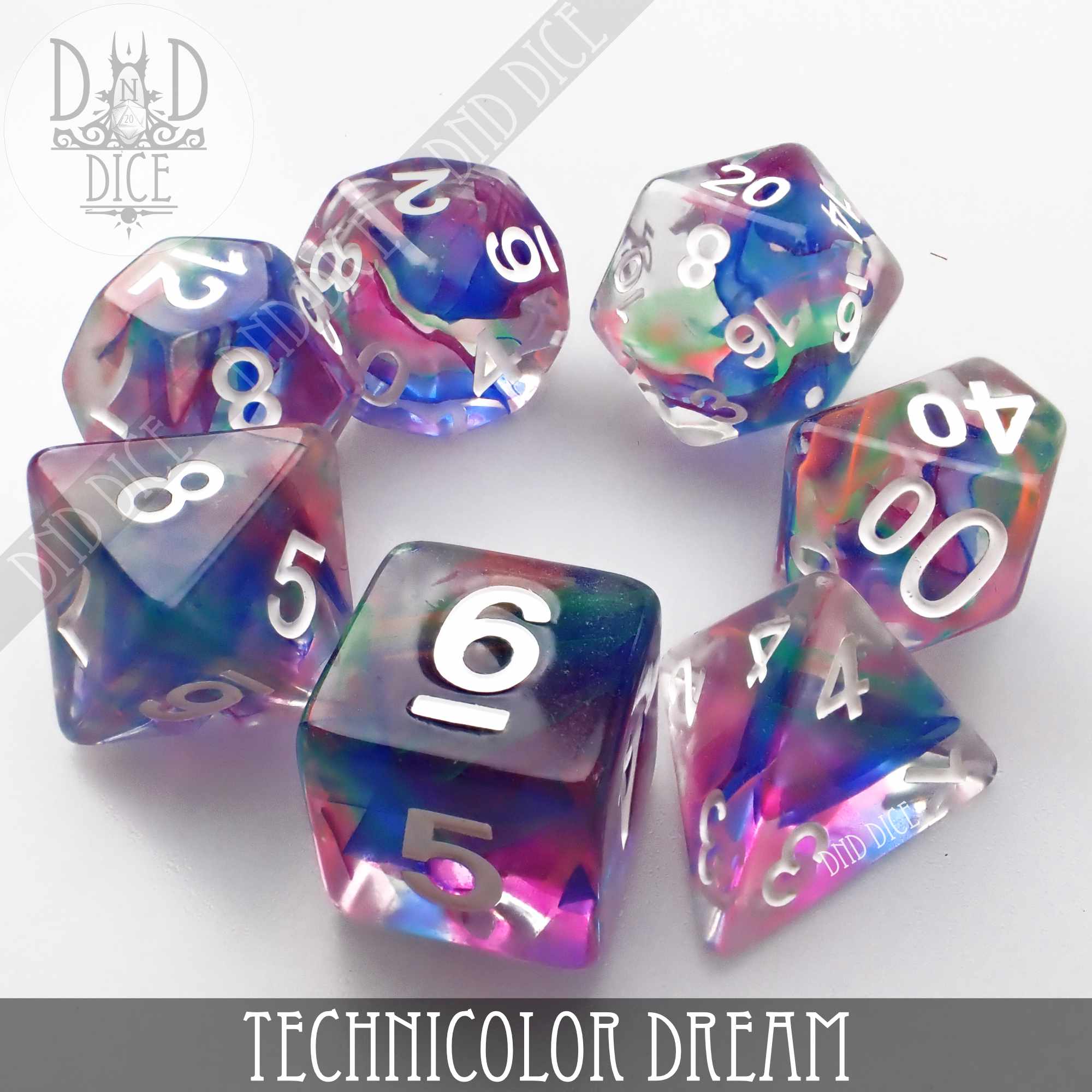 Technicolor Dream Dice Set - Bards & Cards