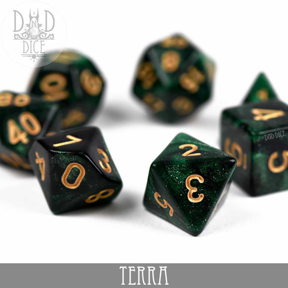 Terra Galaxy 7 or 11 Dice Set - Bards & Cards