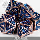 Terror Creek Metal Dice Set - Bards & Cards