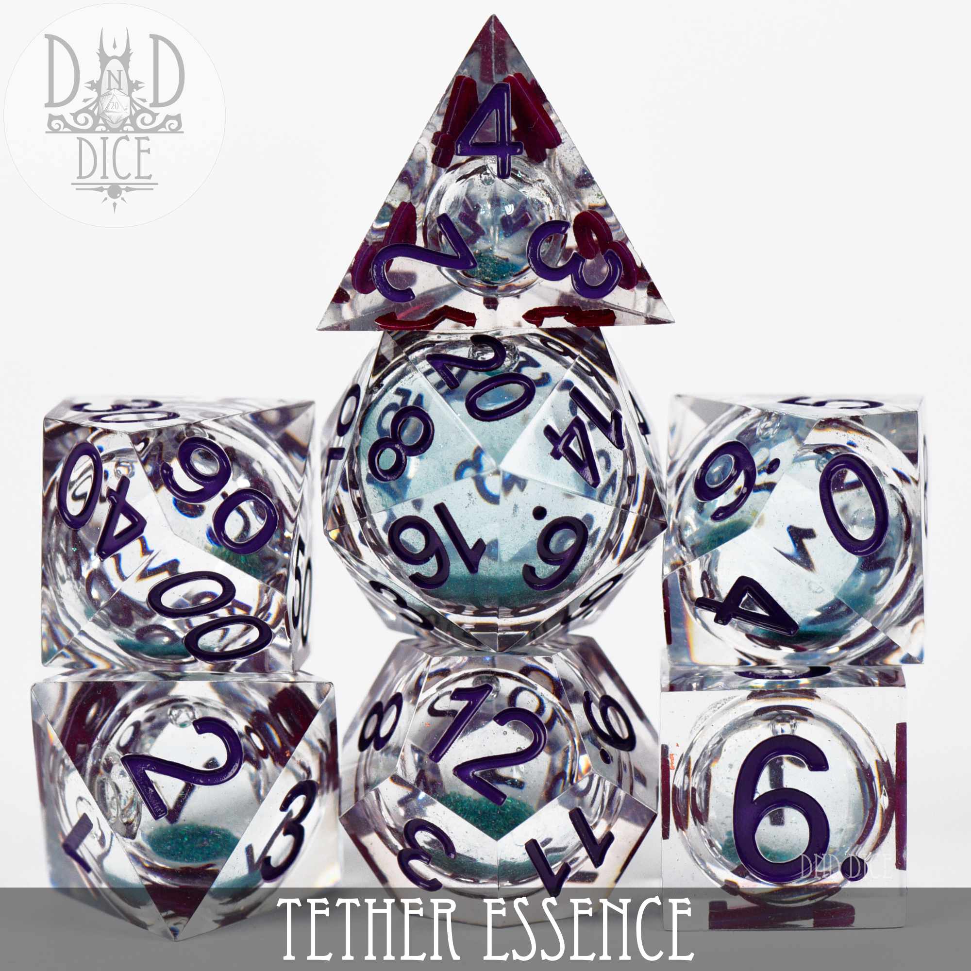 Tether Essence Liquid Core Dice Set - Bards & Cards