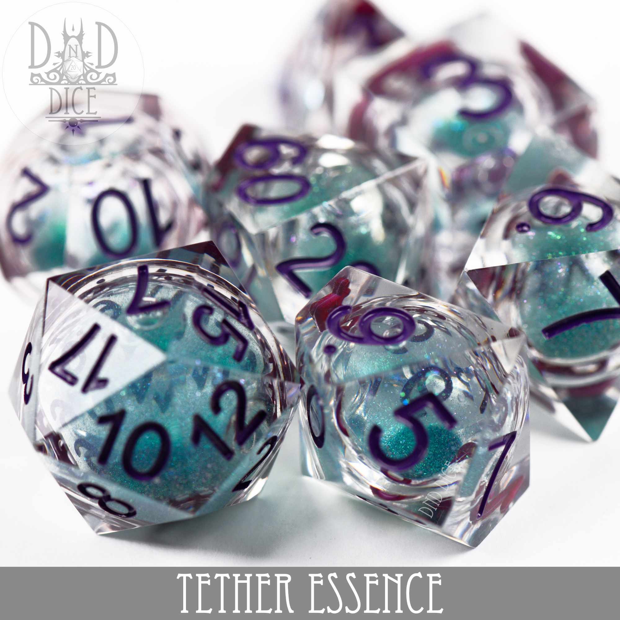 Tether Essence Liquid Core Dice Set - Bards & Cards