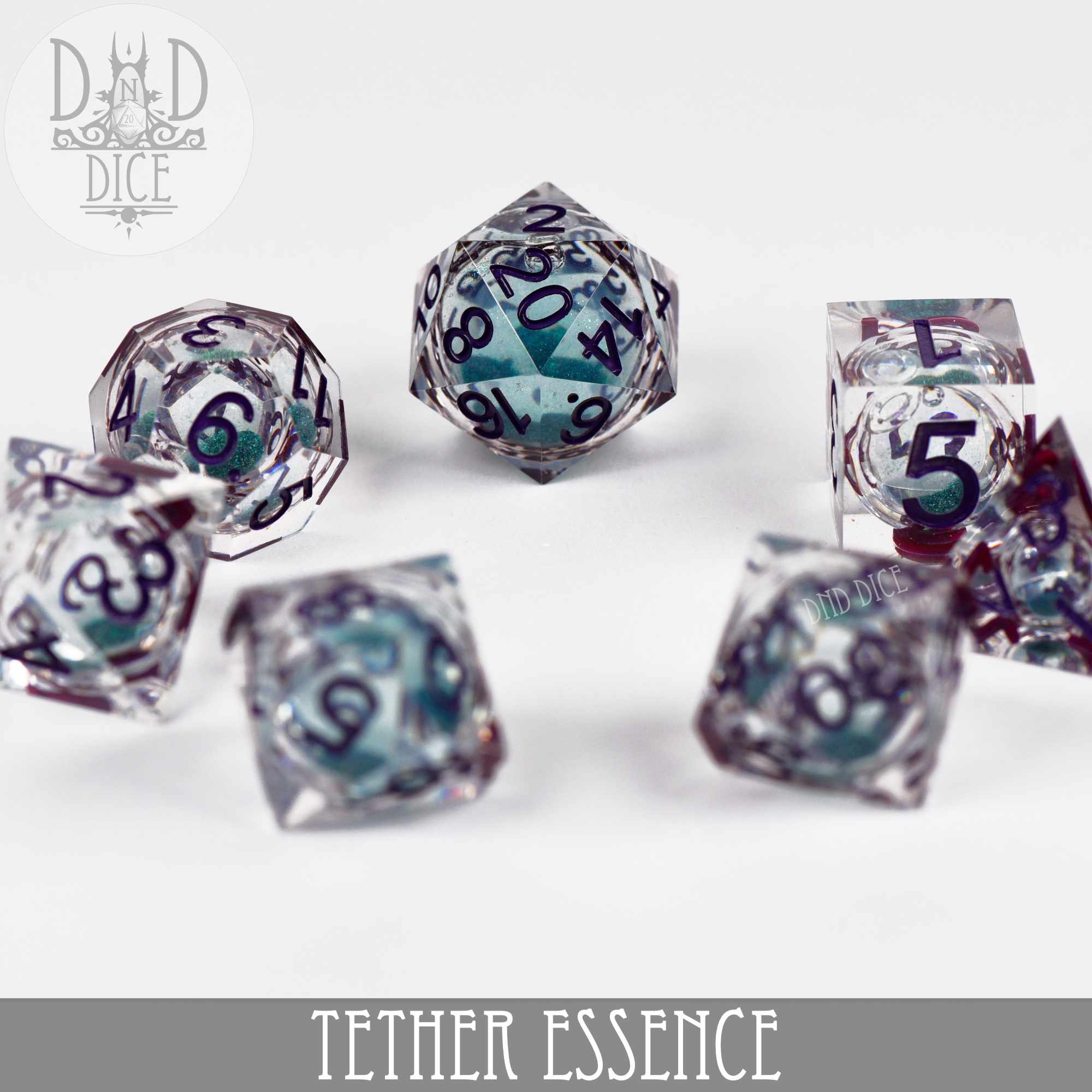 Tether Essence Liquid Core Dice Set - Bards & Cards